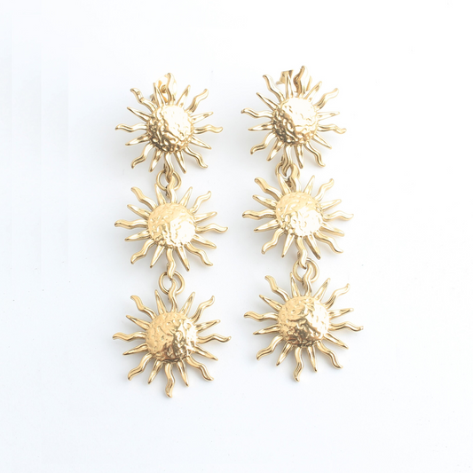 Sunflower Madness - Pendientes - Acero inoxidable