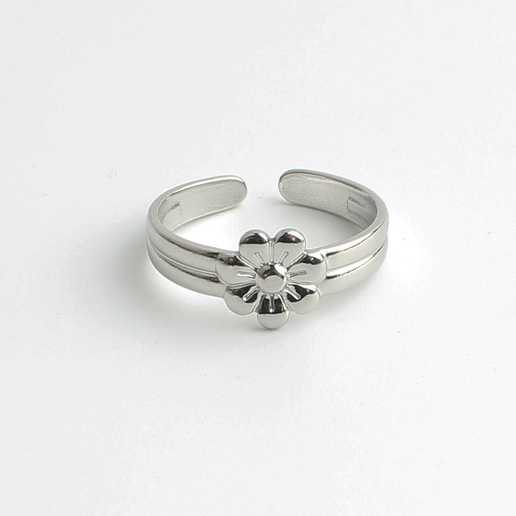 Blossom Flower - Anillo - Acero inoxidable - Ajustable