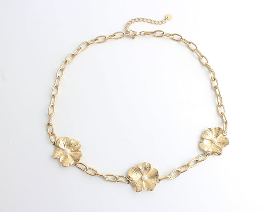 Tres Flores - Collar - Acero inoxidable