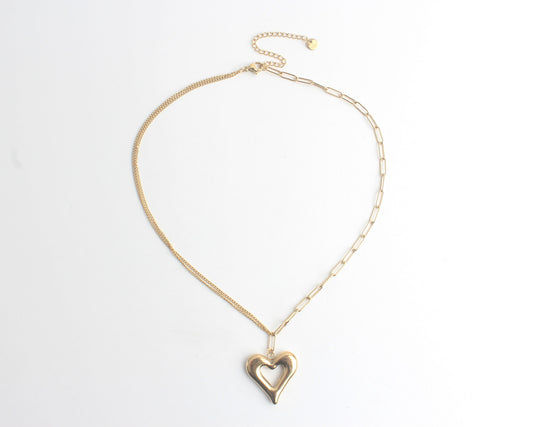 Chained Heart - Collar - Acero inoxidable