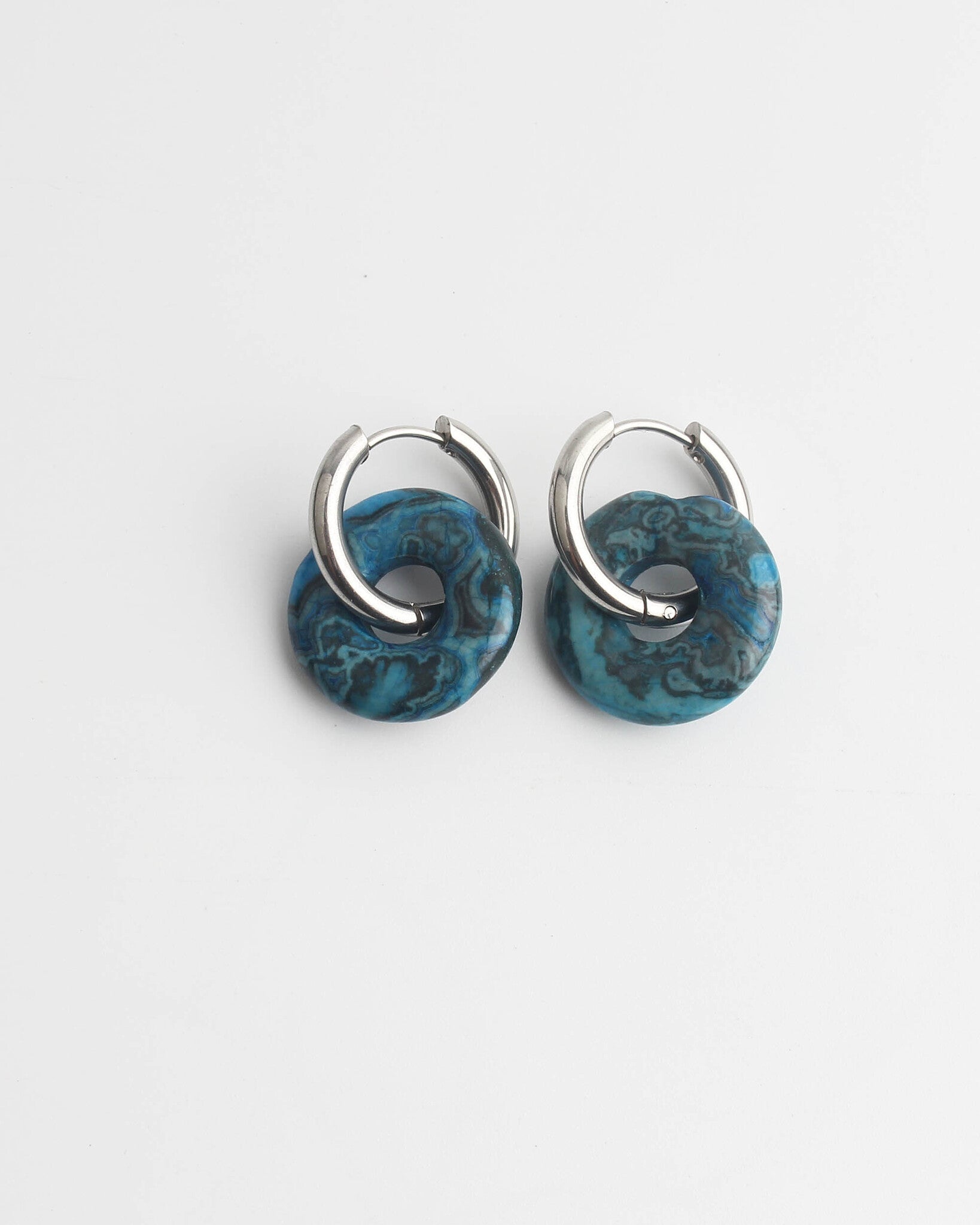 Femme - Pendientes - Piedra natural - Acero inoxidable