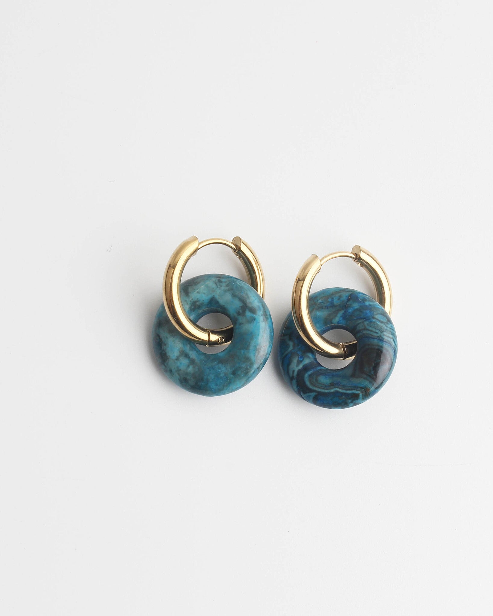 Femme - Pendientes - Piedra natural - Acero inoxidable