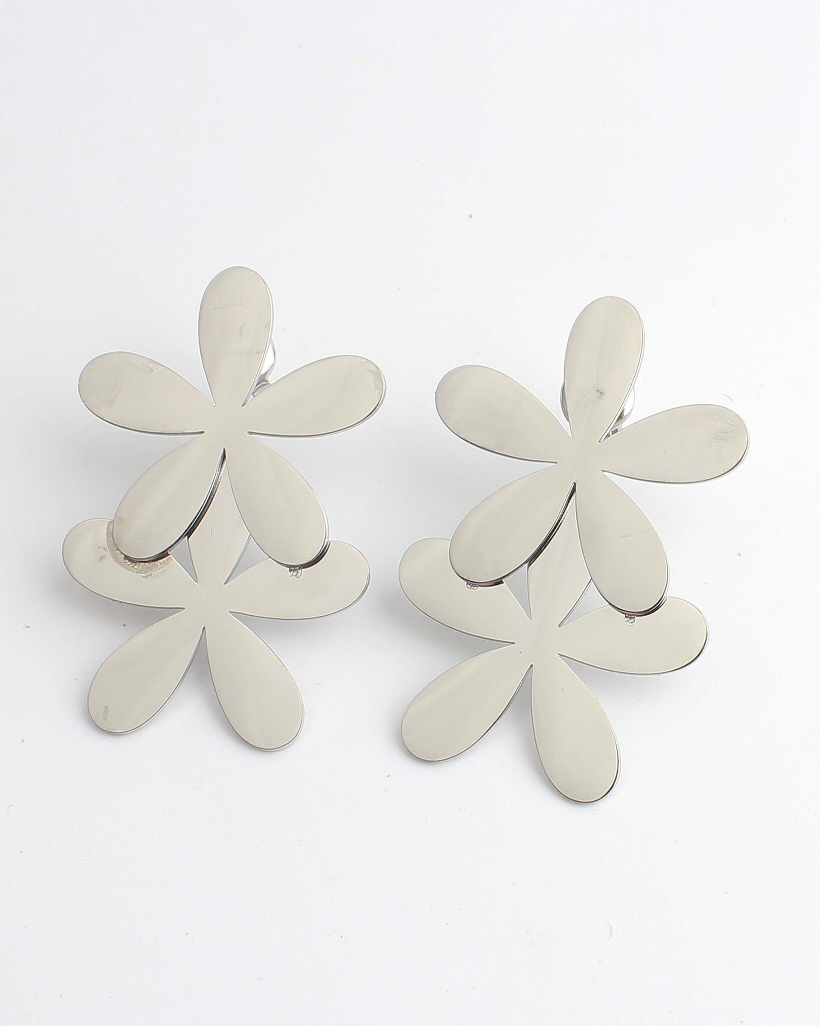 Flores - Pendientes - Acero inoxidable