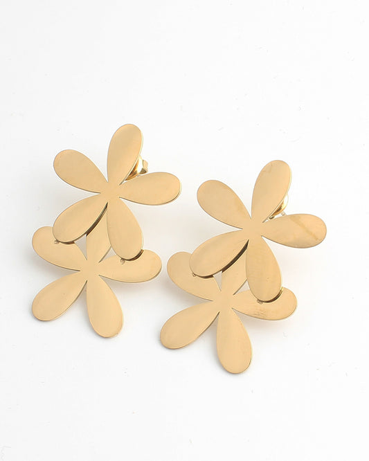 Flores - Pendientes - Acero inoxidable