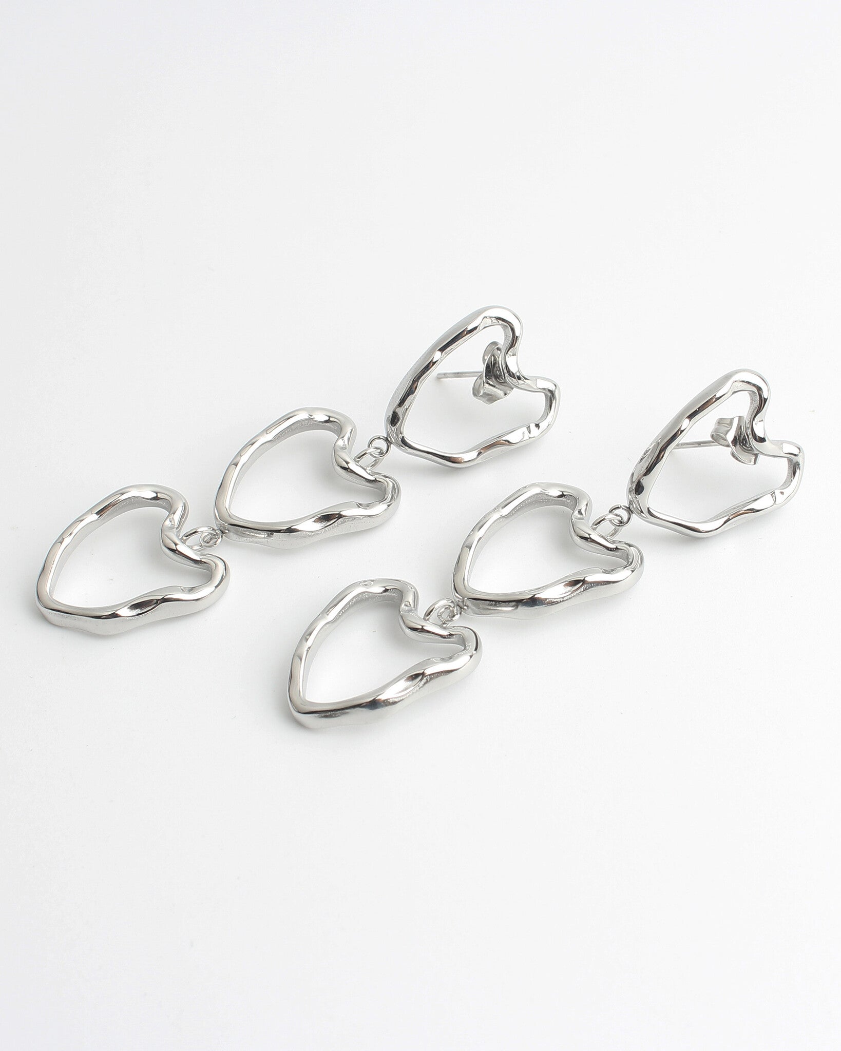 Chic Hearts - Pendientes - Acero inoxidable