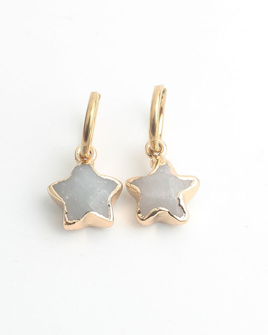 Starry - Pendientes - Piedra natural - Acero inoxidable