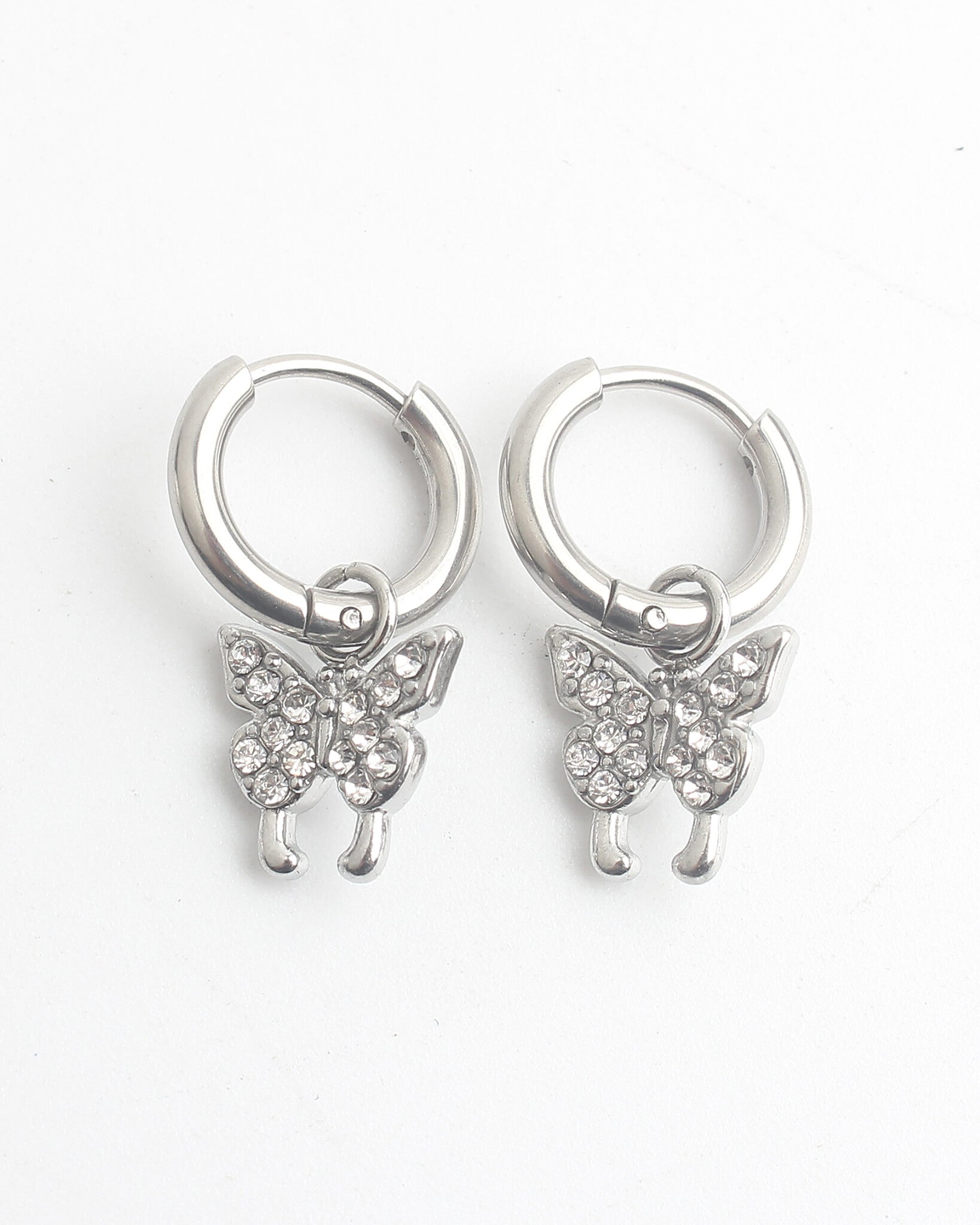 Sparkly Butterfly - Pendientes - Acero inoxidable