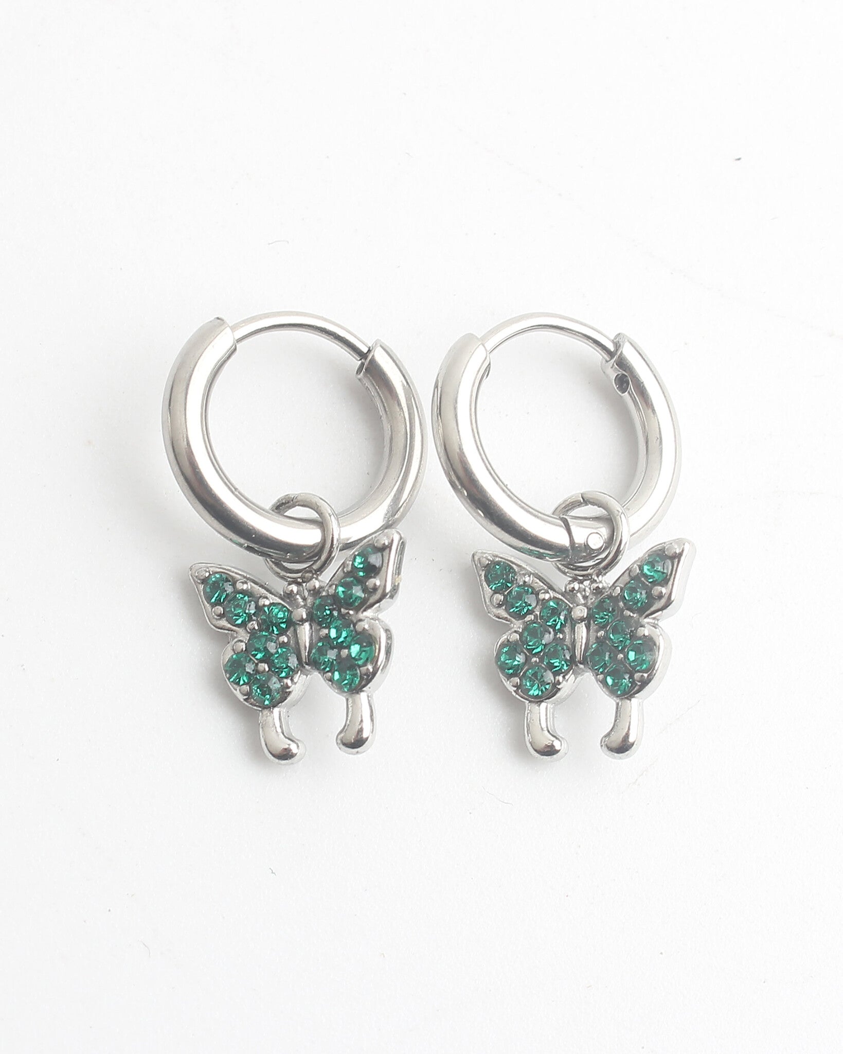 Sparkly Butterfly - Pendientes - Acero inoxidable