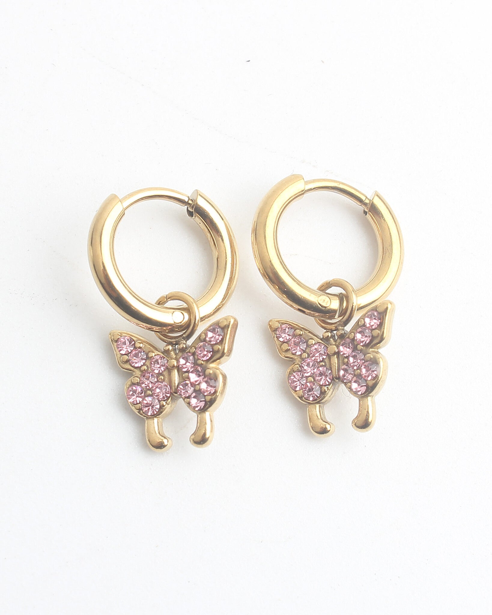 Sparkly Butterfly - Pendientes - Acero inoxidable