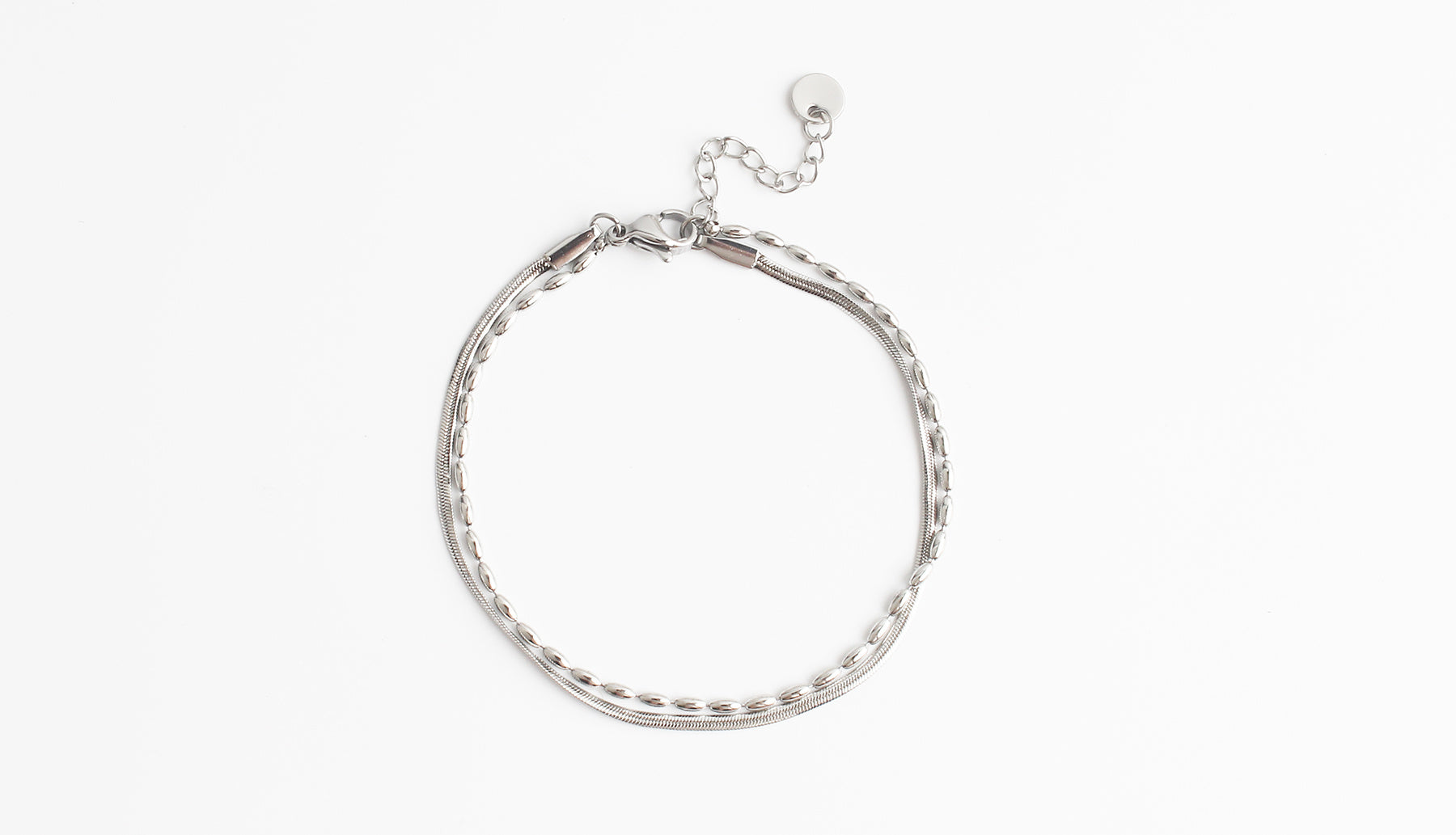 Minimalista - Pulsera - 2 capas - Acero inoxidable