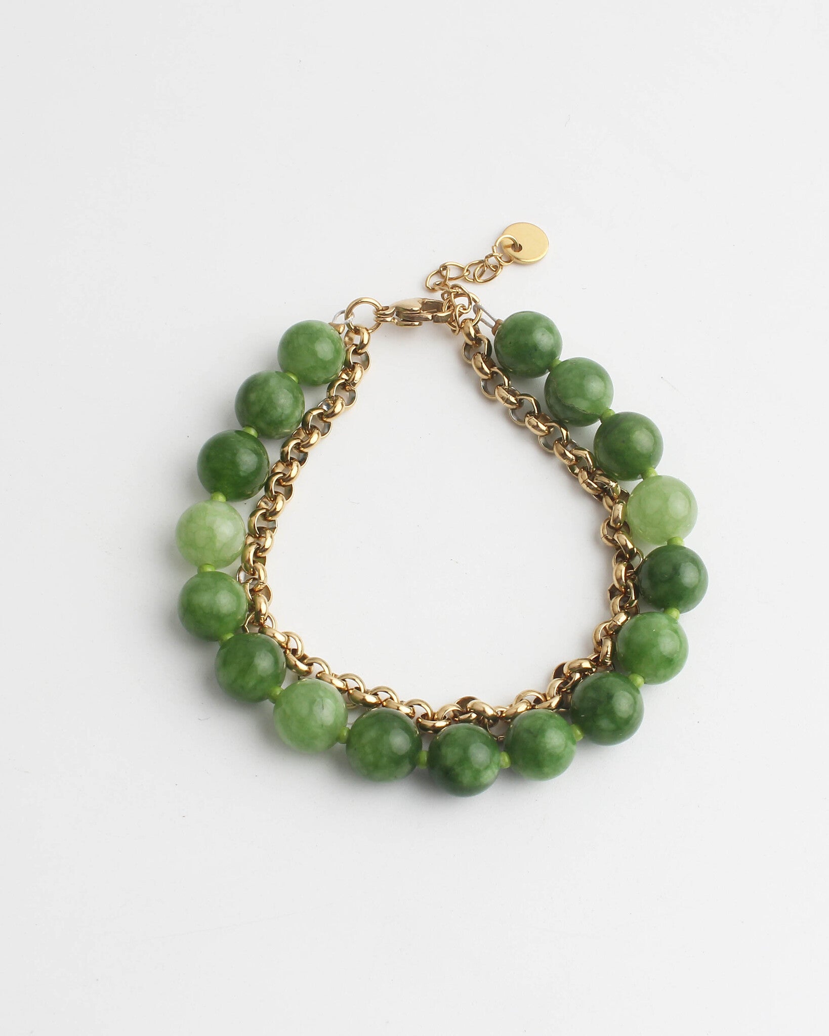 Big Stone - Pulsera - 2 capas - Acero inoxidable