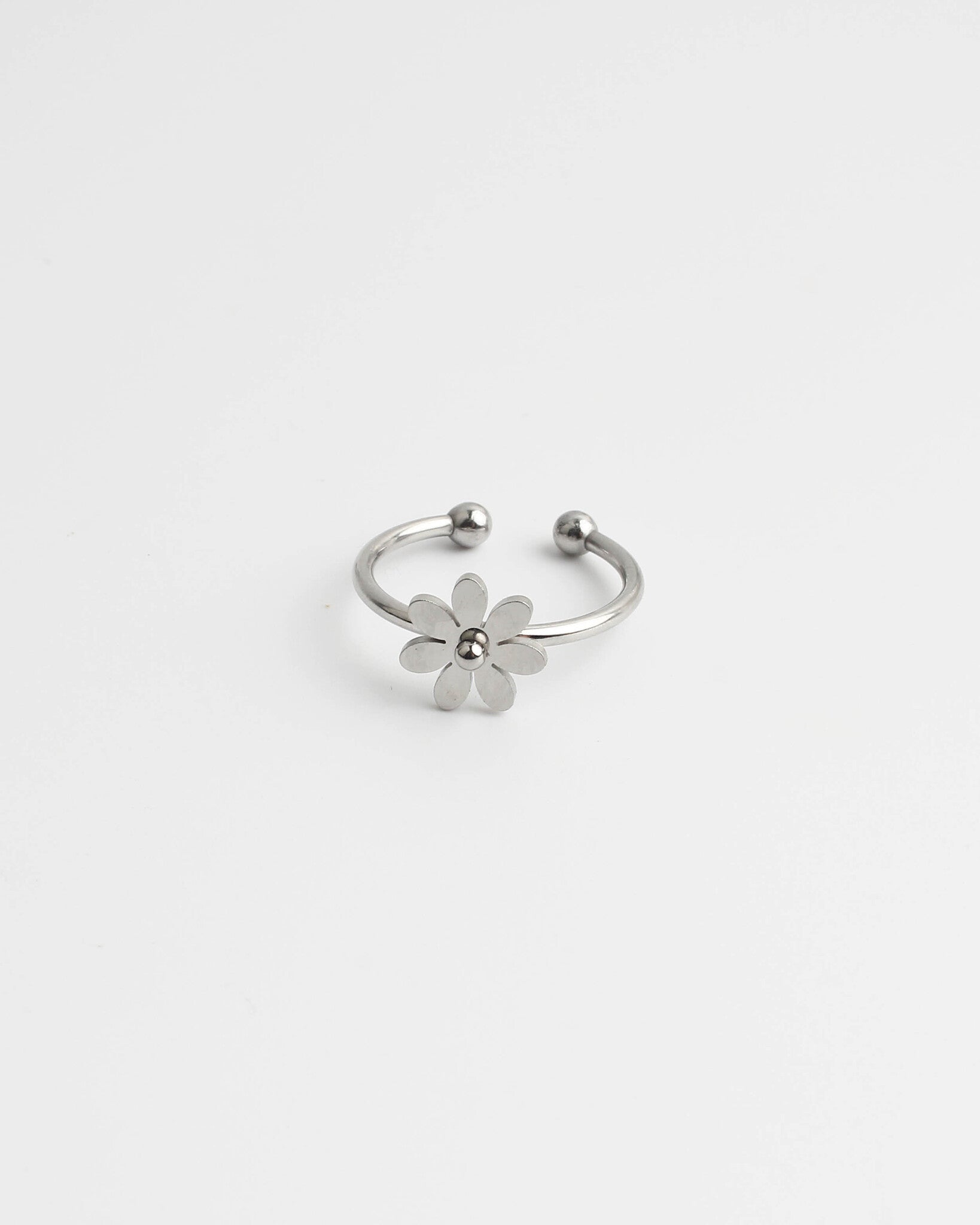 Bloom Flower - Anillo - Acero inoxidable - Ajustable