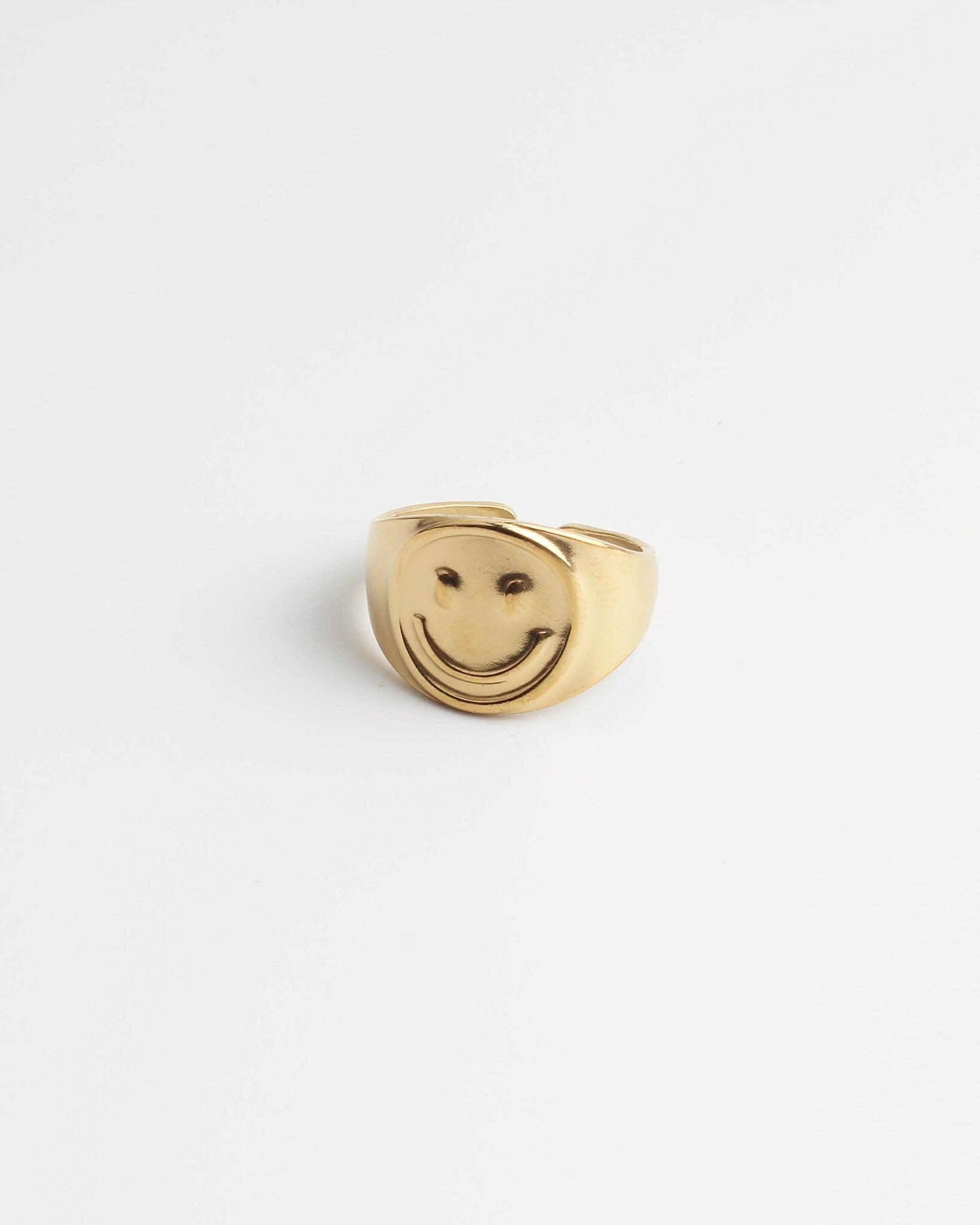 Smiley - Anillo - Acero inoxidable - Ajustable