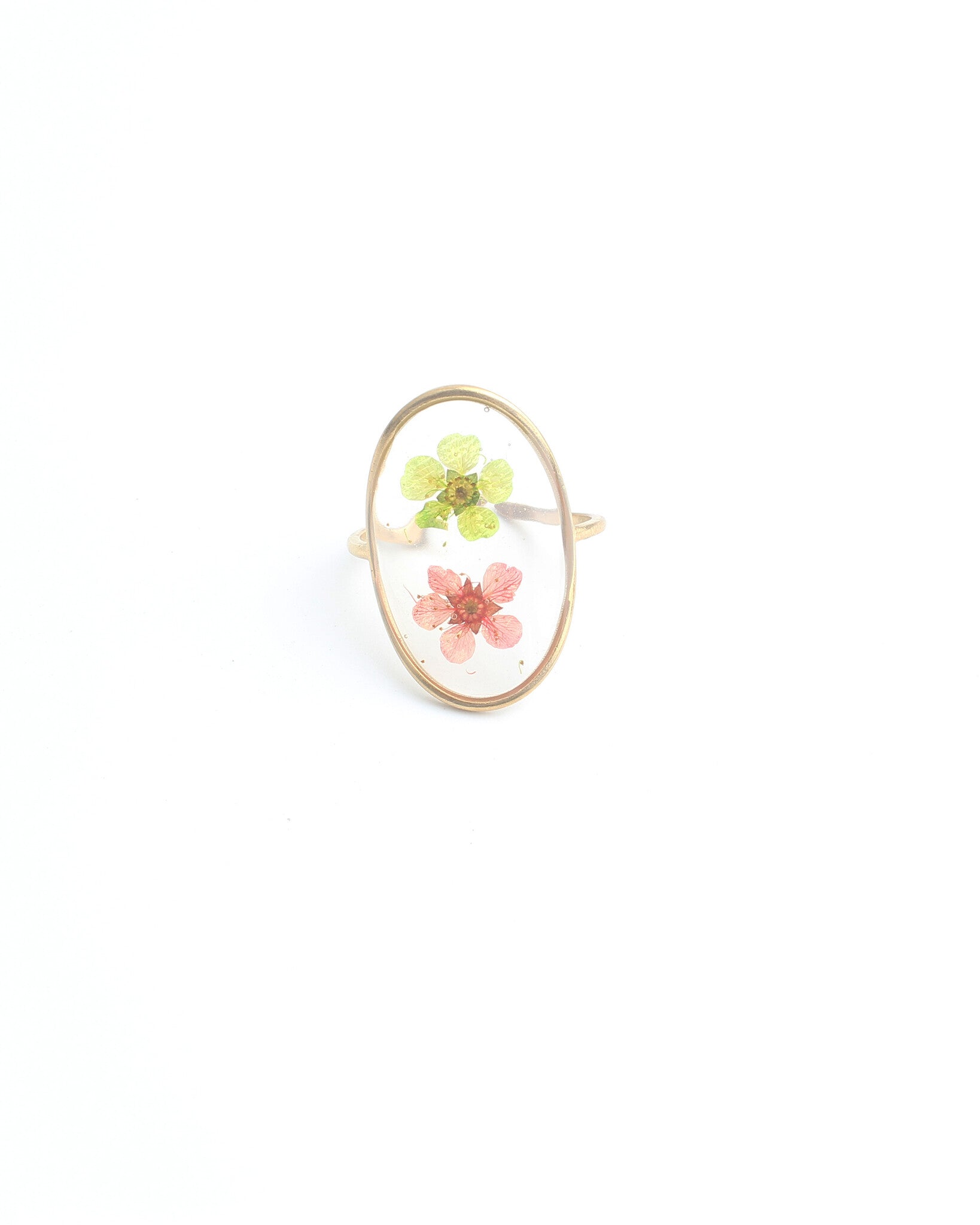 Flores secas - Anillo - Acero inoxidable - Ajustable