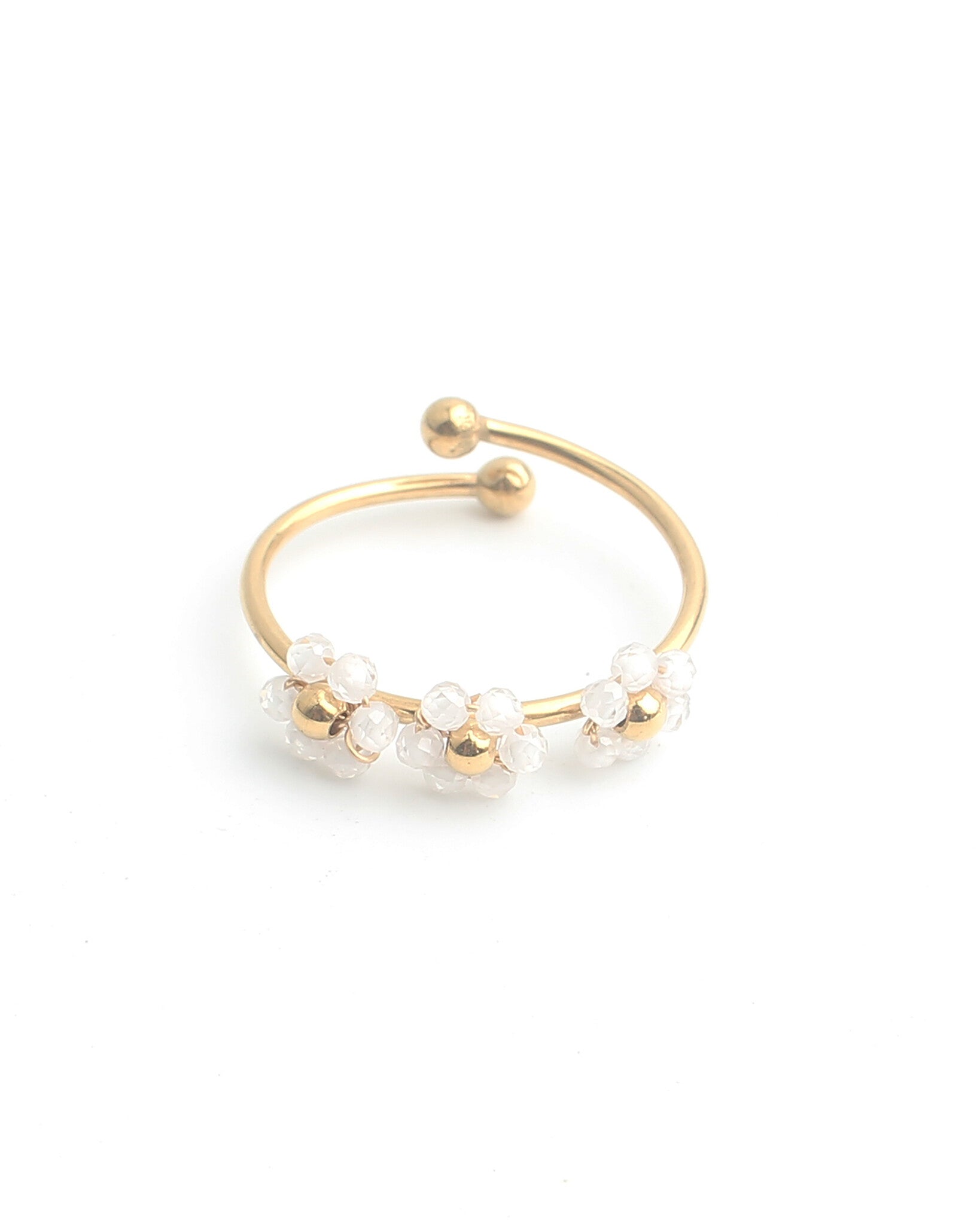 Camelia- Anillo - Acero inoxidable - Ajustable