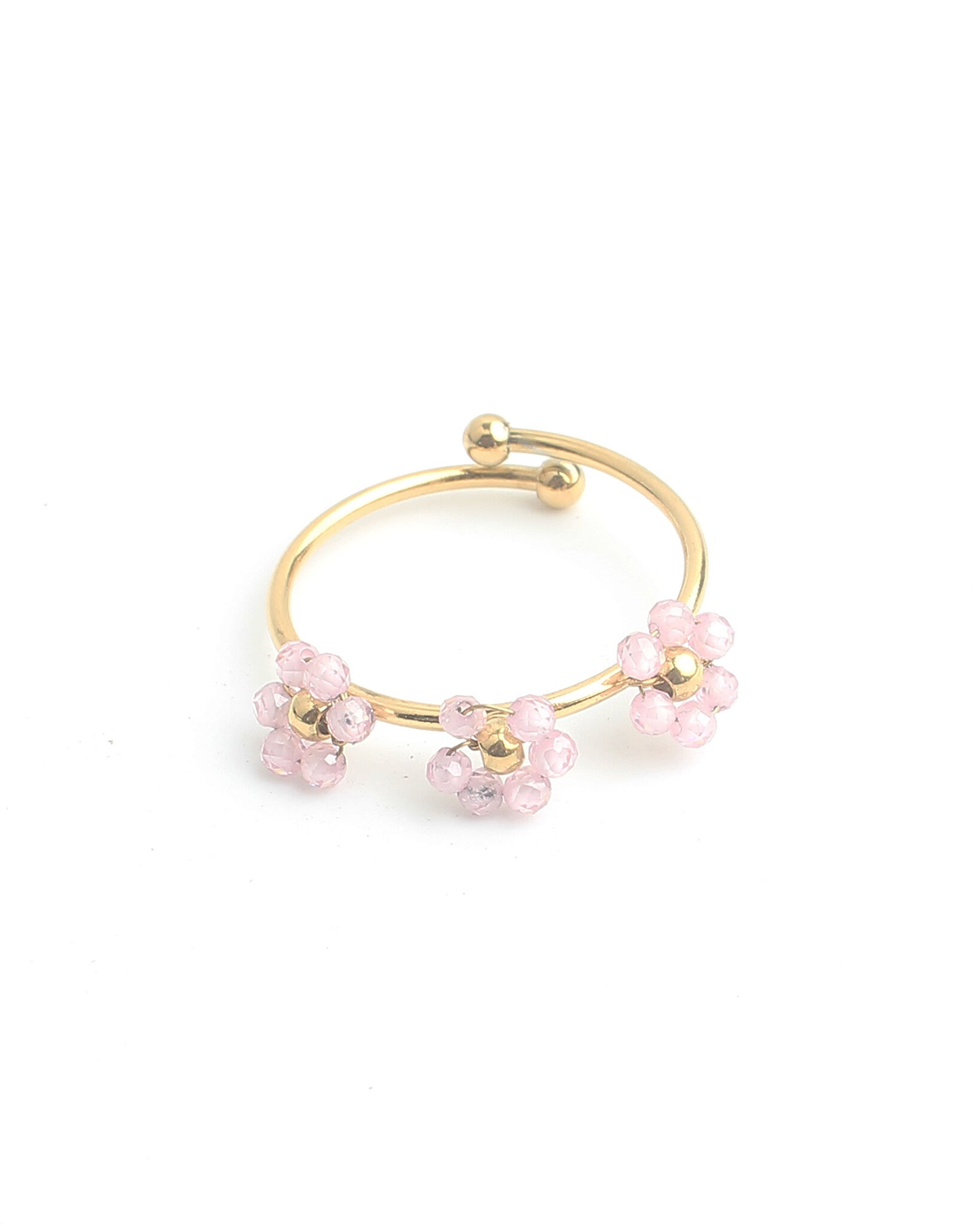 Camelia- Anillo - Acero inoxidable - Ajustable