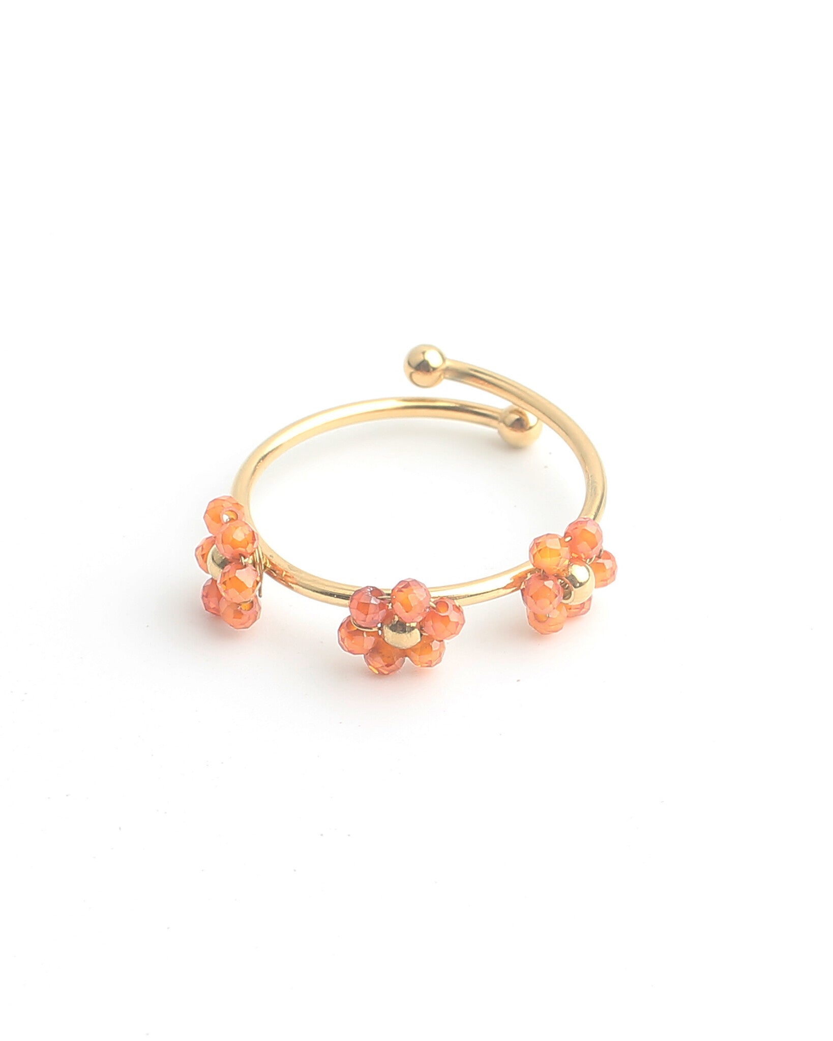 Camelia- Anillo - Acero inoxidable - Ajustable