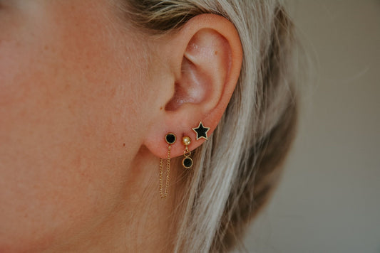 Estrella - Pendientes - Studs - Acero inoxidable