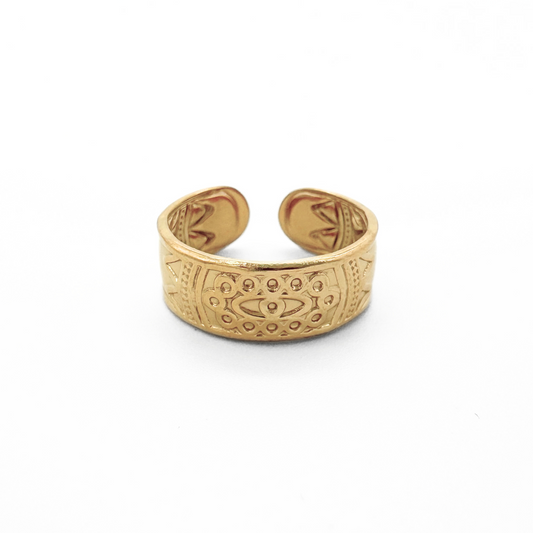 Aztec - Anillo - Acero inoxidable - Ajustable