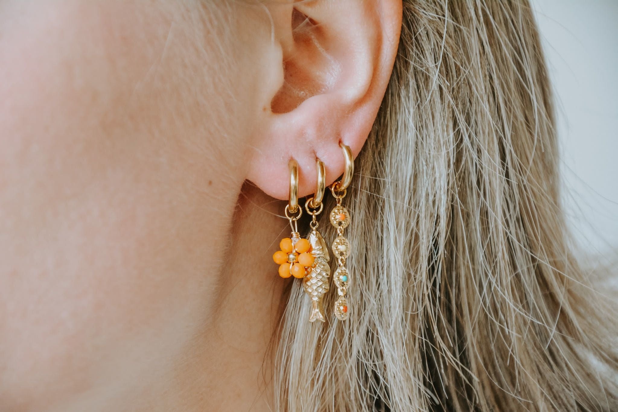 Tiny Flower - Pendientes - Acero inoxidable