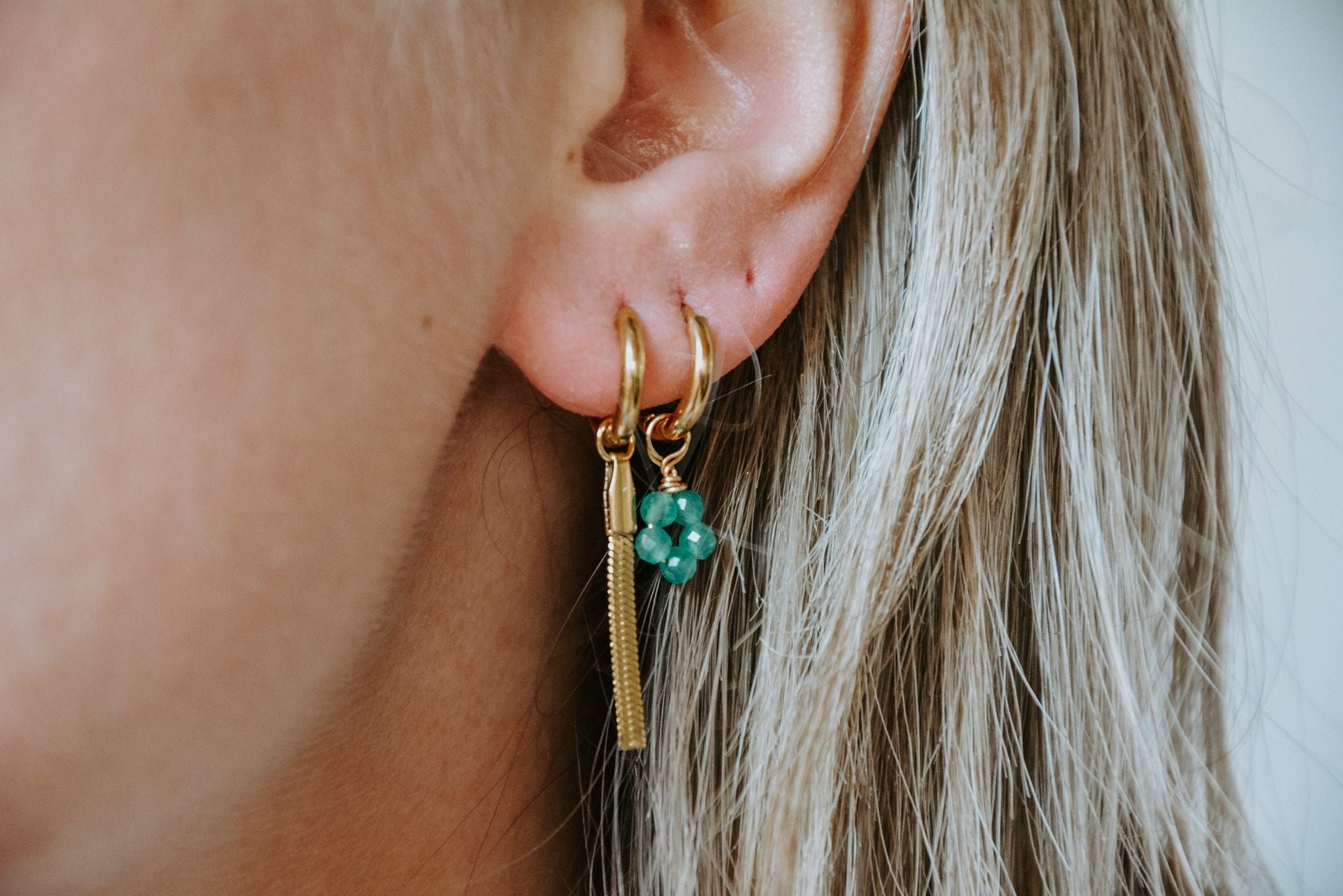 Tiny Flower - Pendientes - Acero inoxidable