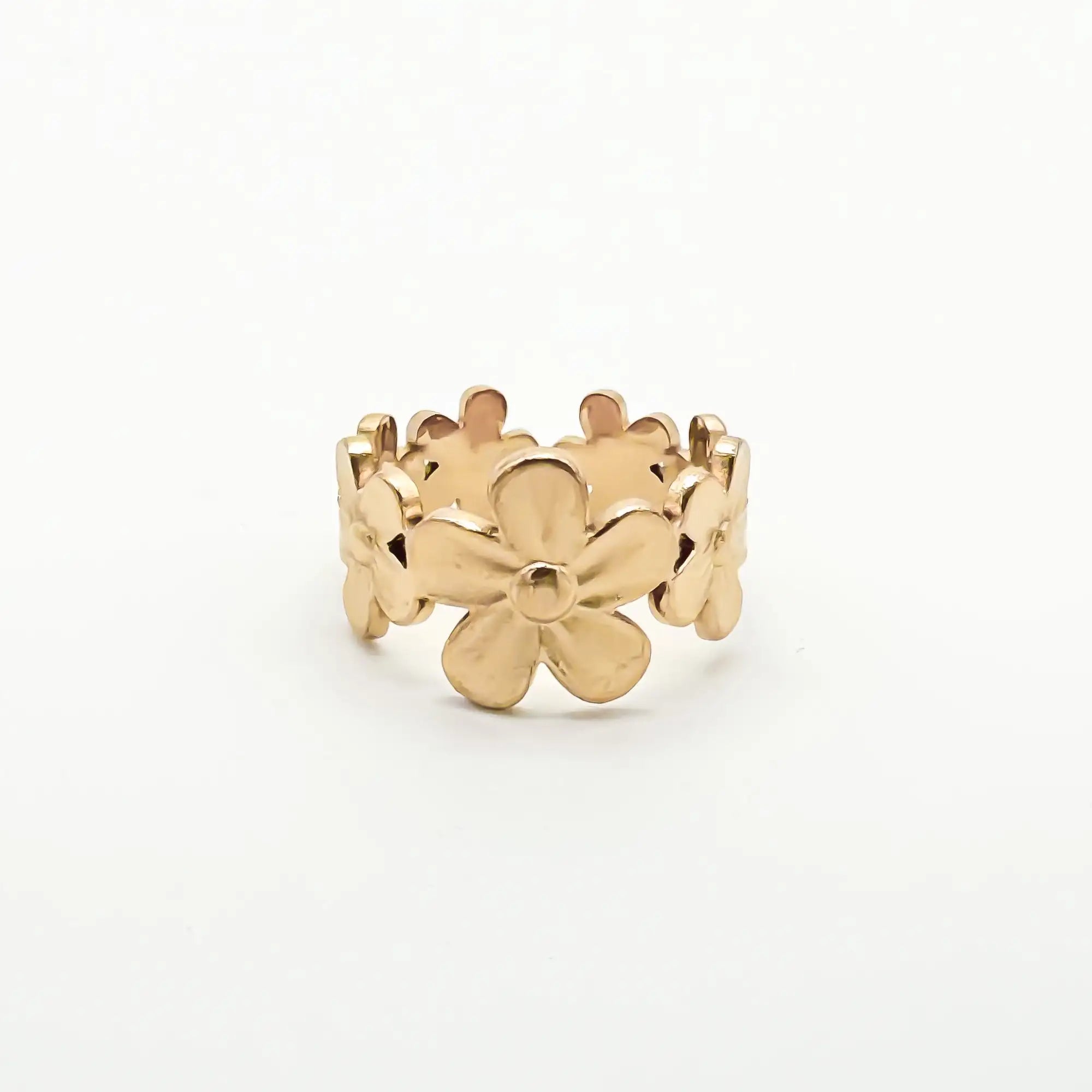 Flor Margarita Grande - Anillo - Acero inoxidable - Ajustable