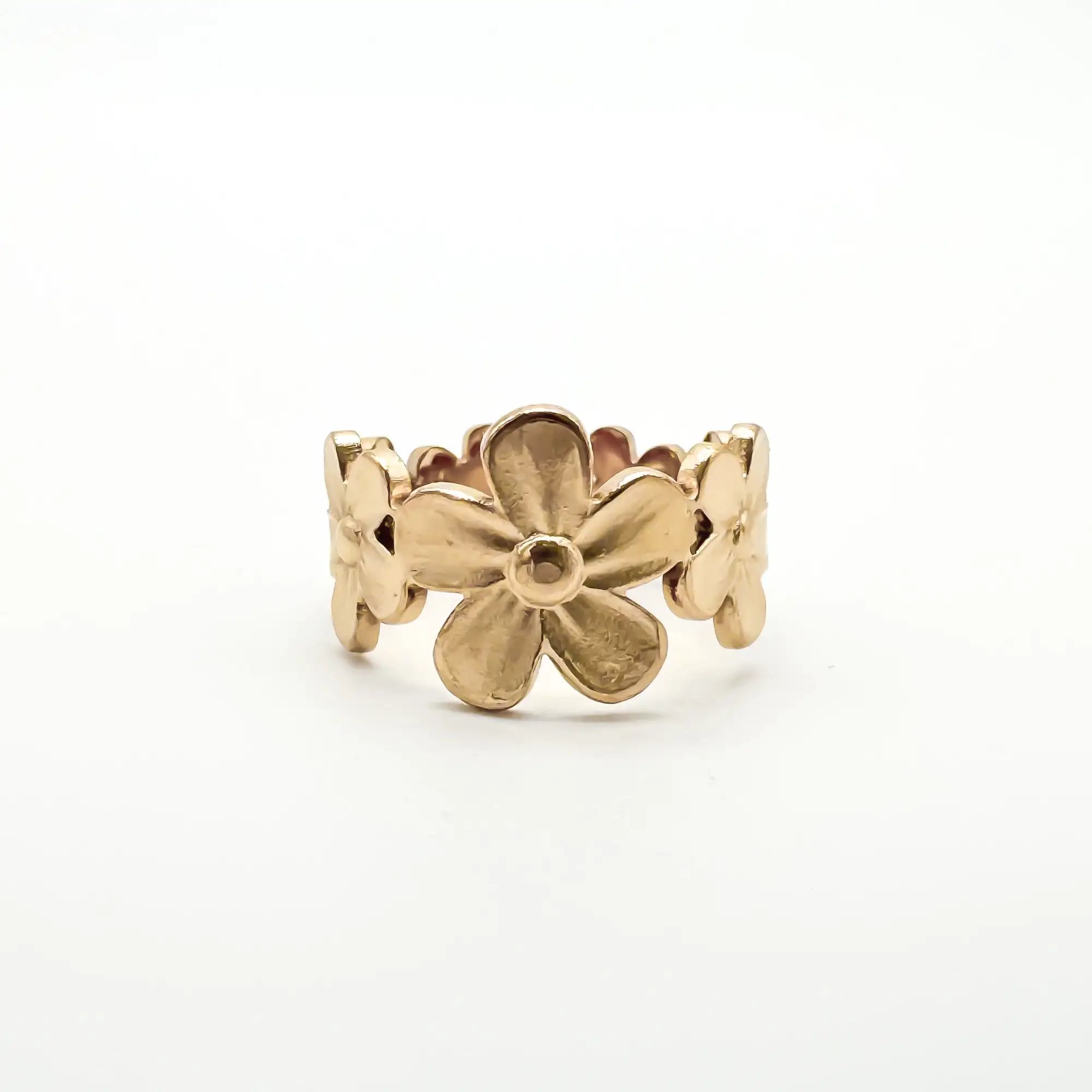 Flor Margarita Grande - Anillo - Acero inoxidable - Ajustable