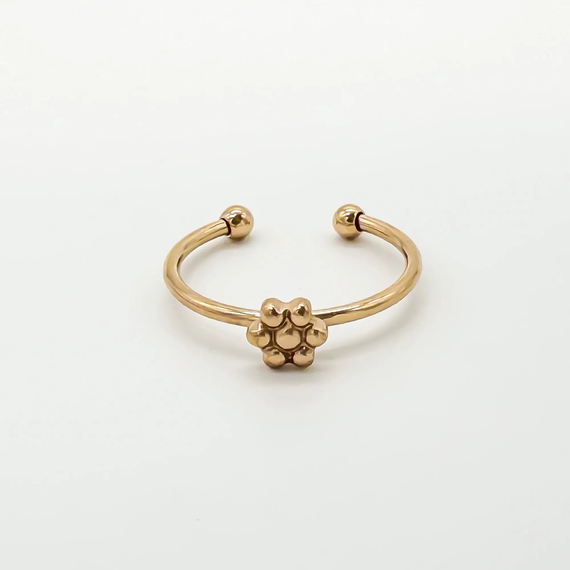 Une Petite Fleur - Anillo - Acero inoxidable - Ajustable