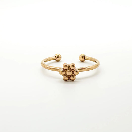 Une Petite Fleur - Anillo - Acero inoxidable - Ajustable