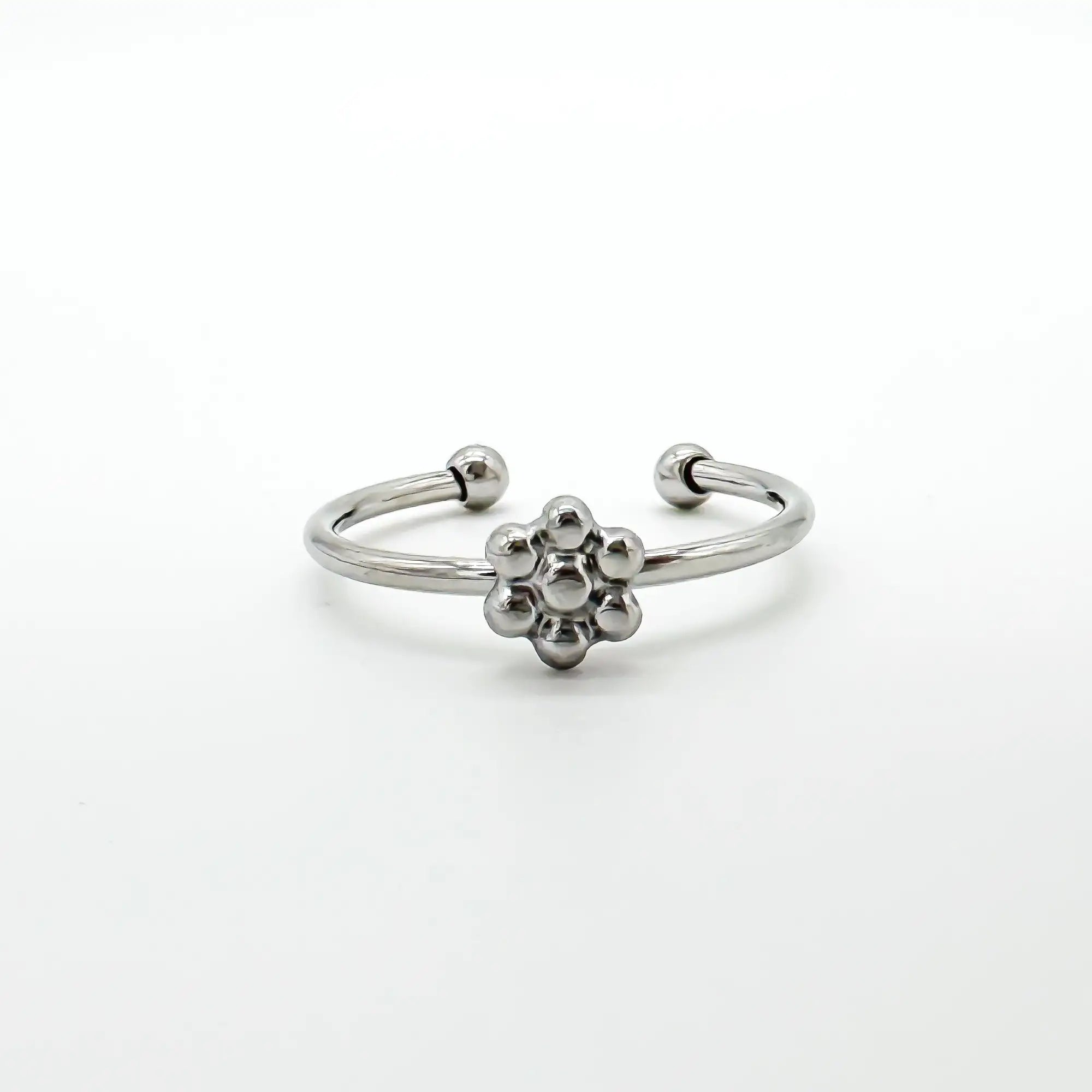 Une Petite Fleur - Anillo - Acero inoxidable - Ajustable