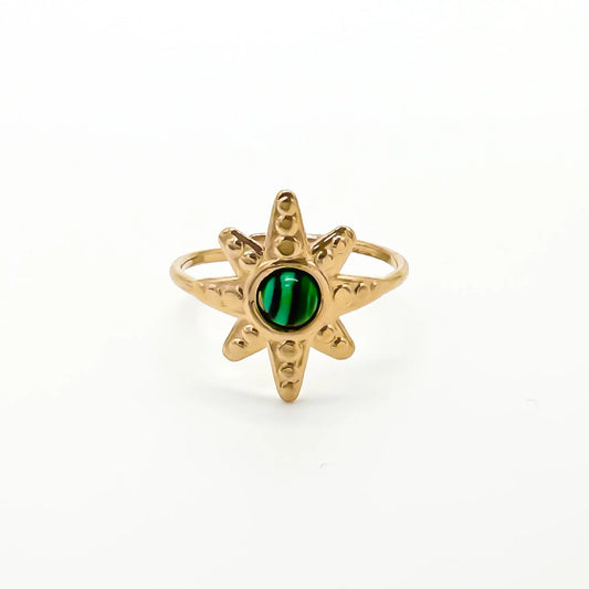 Estrella - Anillo - Acero inoxidable - Ajustable