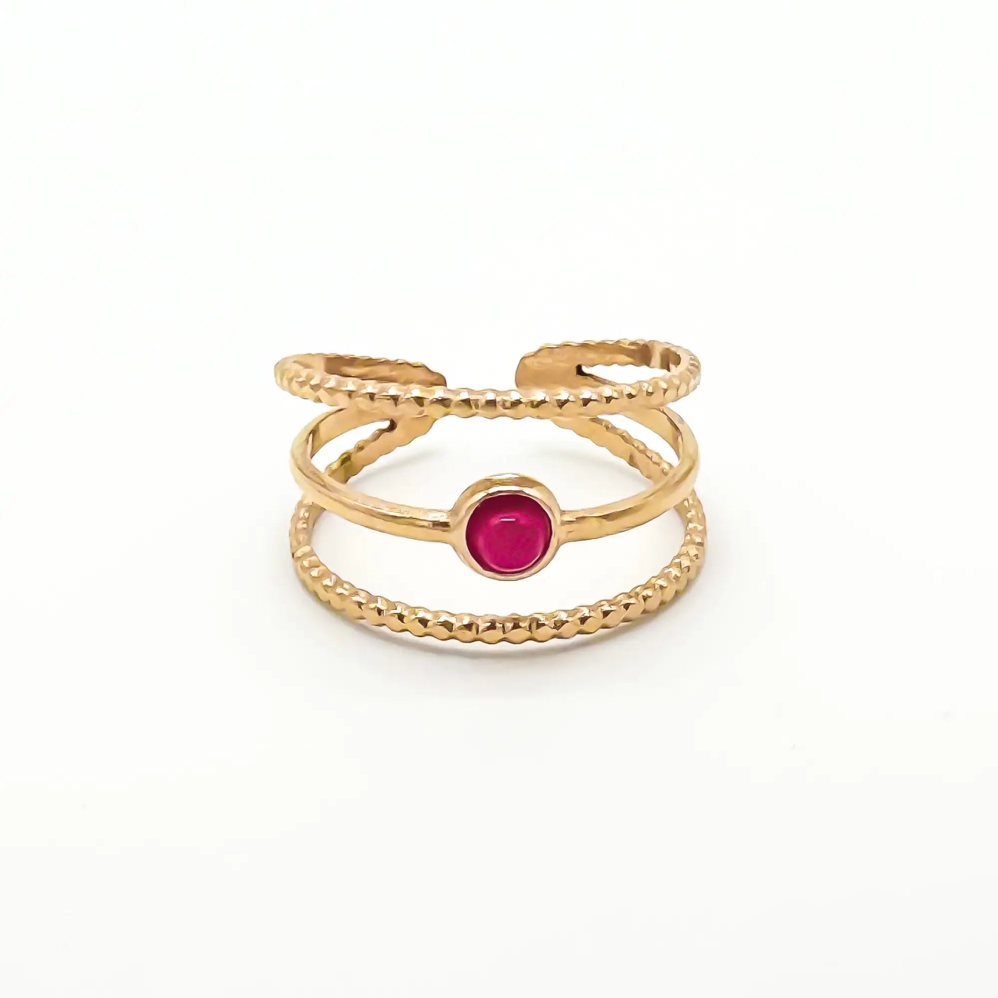 Aarya - Anillo - Acero inoxidable - Ajustable