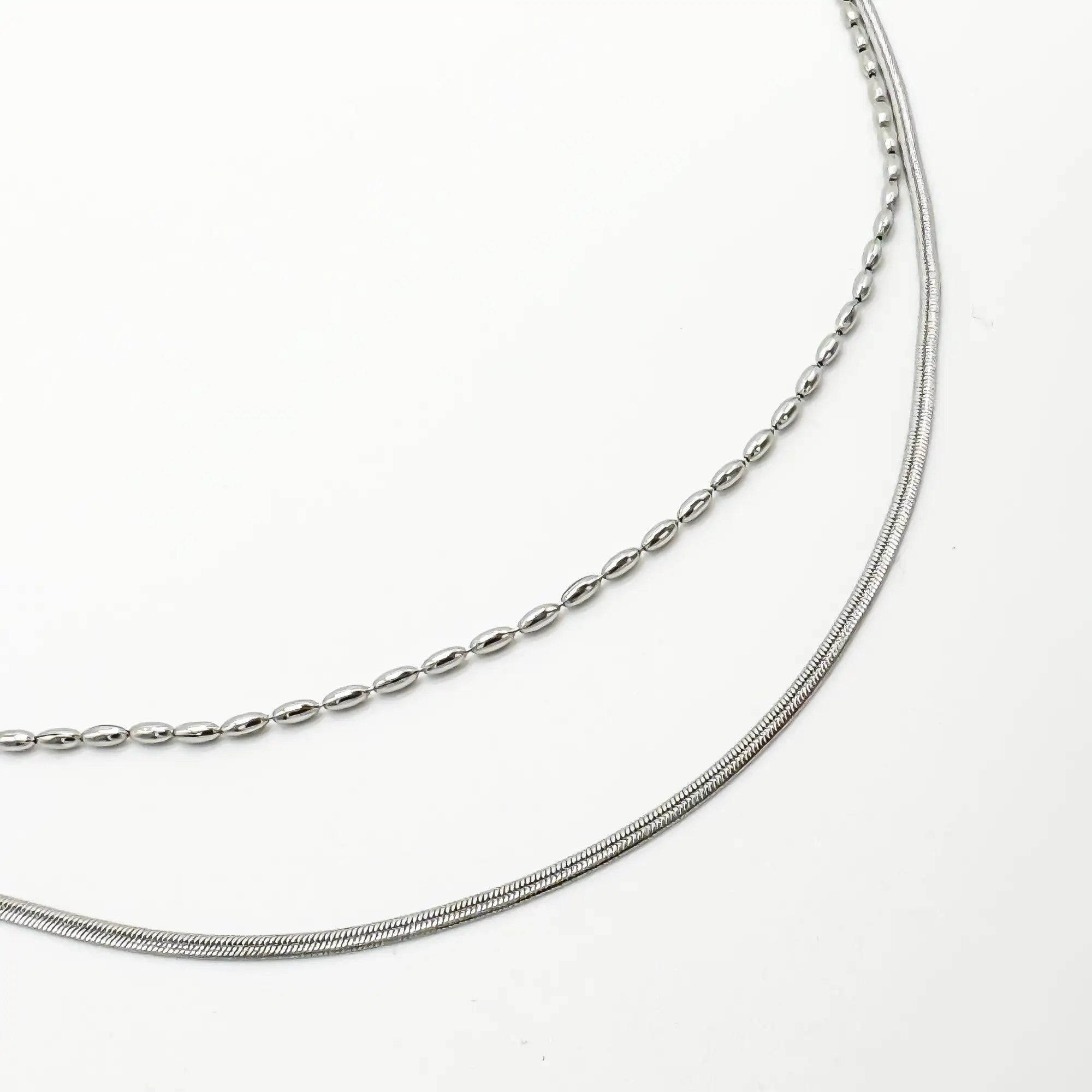 Minimalistic - Necklace - 2 Layer - Stainless Steel