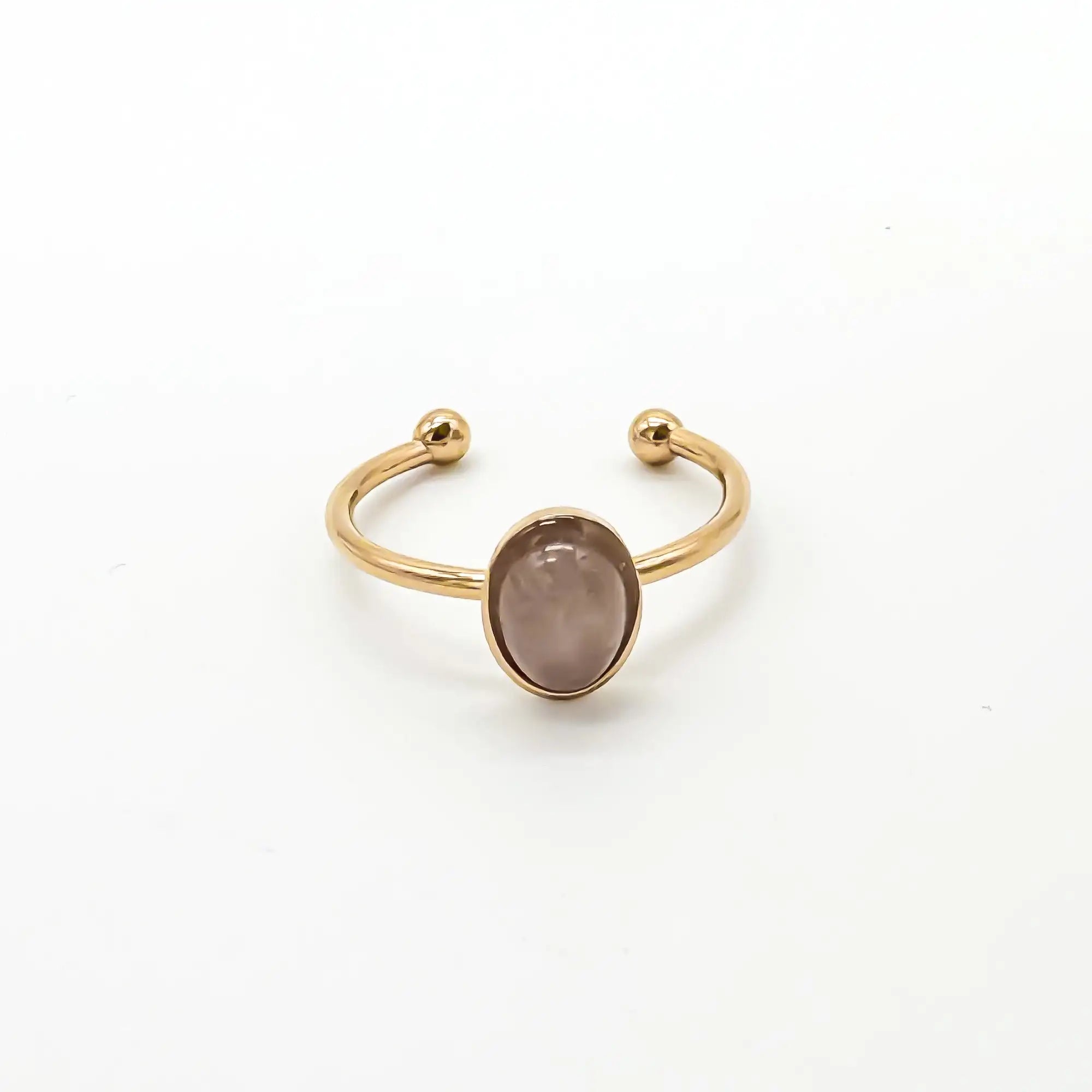 Vive - Anillo - Piedra natural - Acero inoxidable - Ajustable