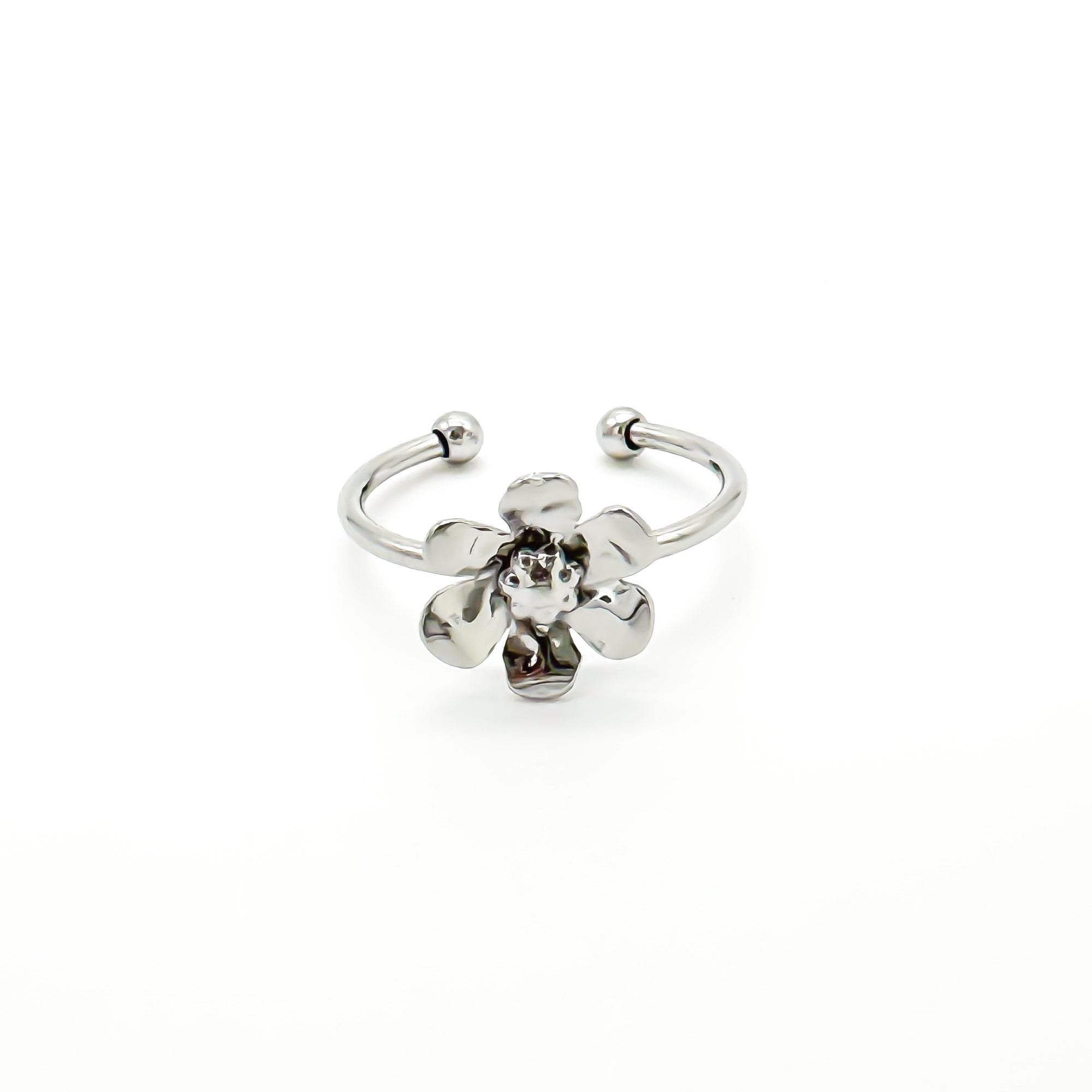 Kae Flower - Anillo - Acero inoxidable - Ajustable