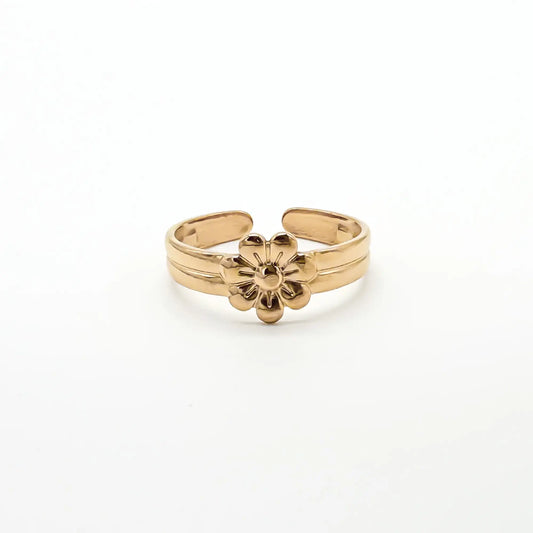 Blossom Flower - Anillo - Acero inoxidable - Ajustable