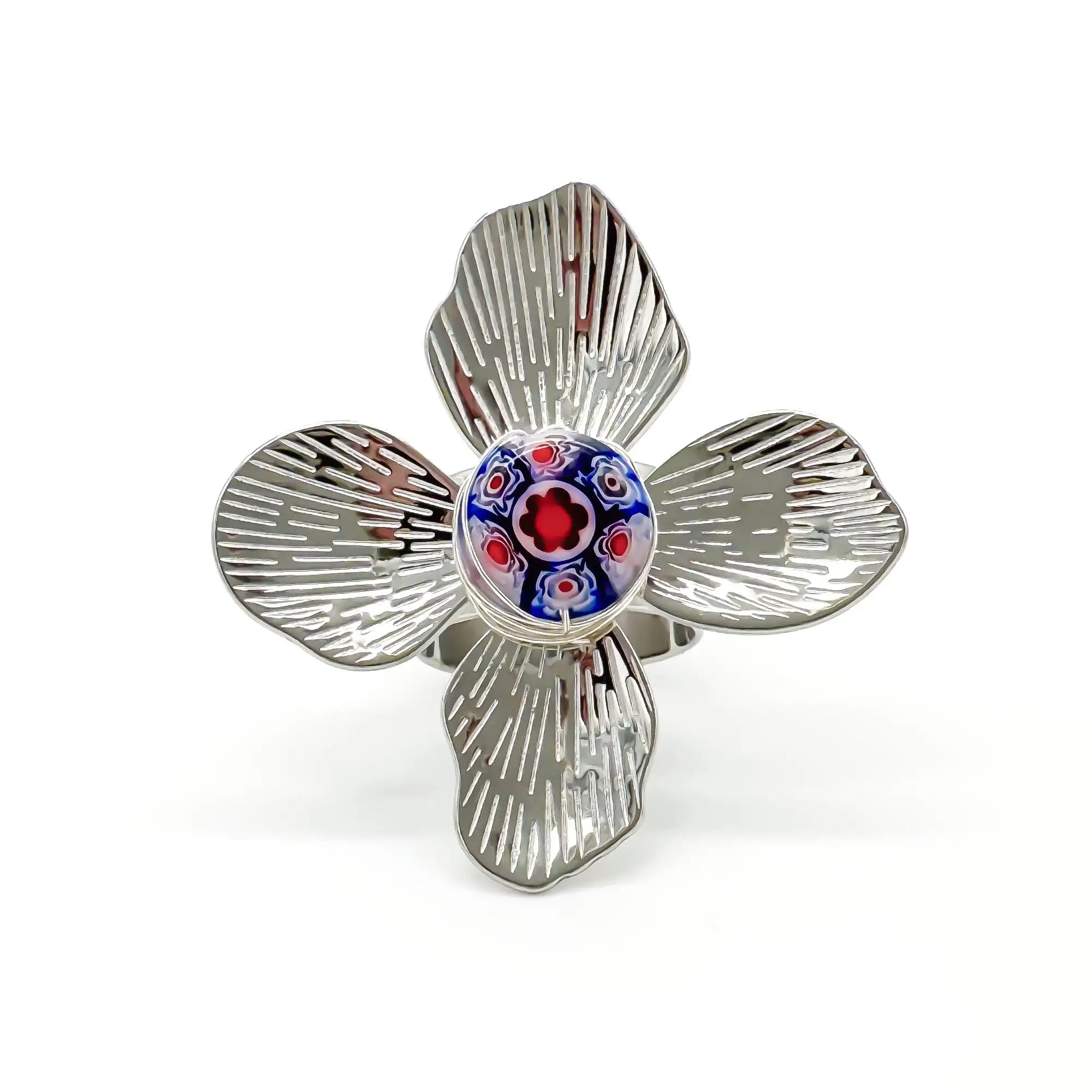 Mega Flower - Anillo - Acero inoxidable - Ajustable