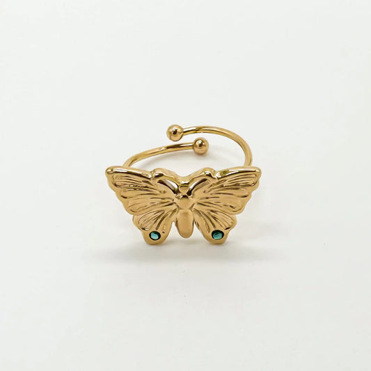 Mariposa - Anillo - Acero inoxidable