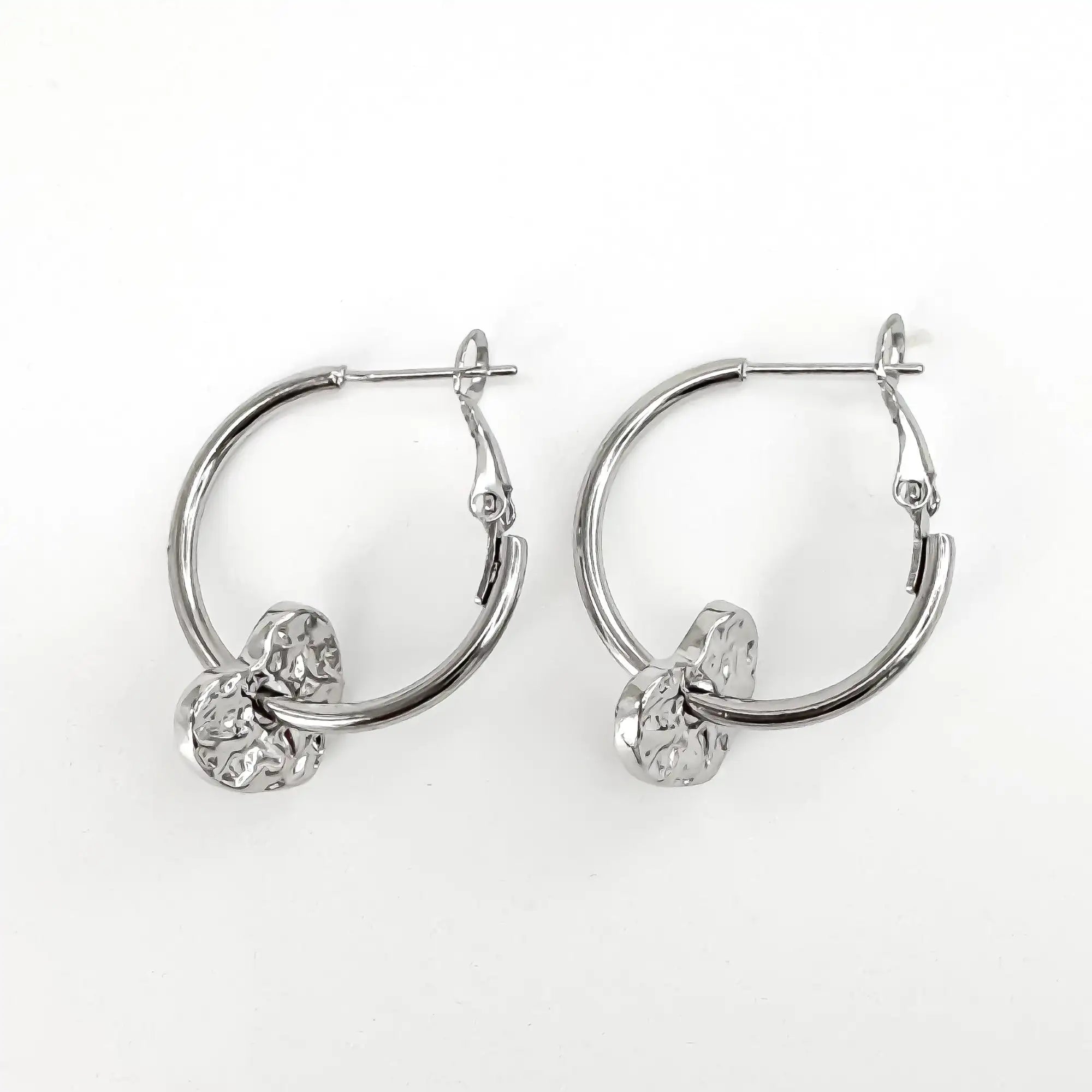 Corazones brillantes - Pendientes - Acero inoxidable