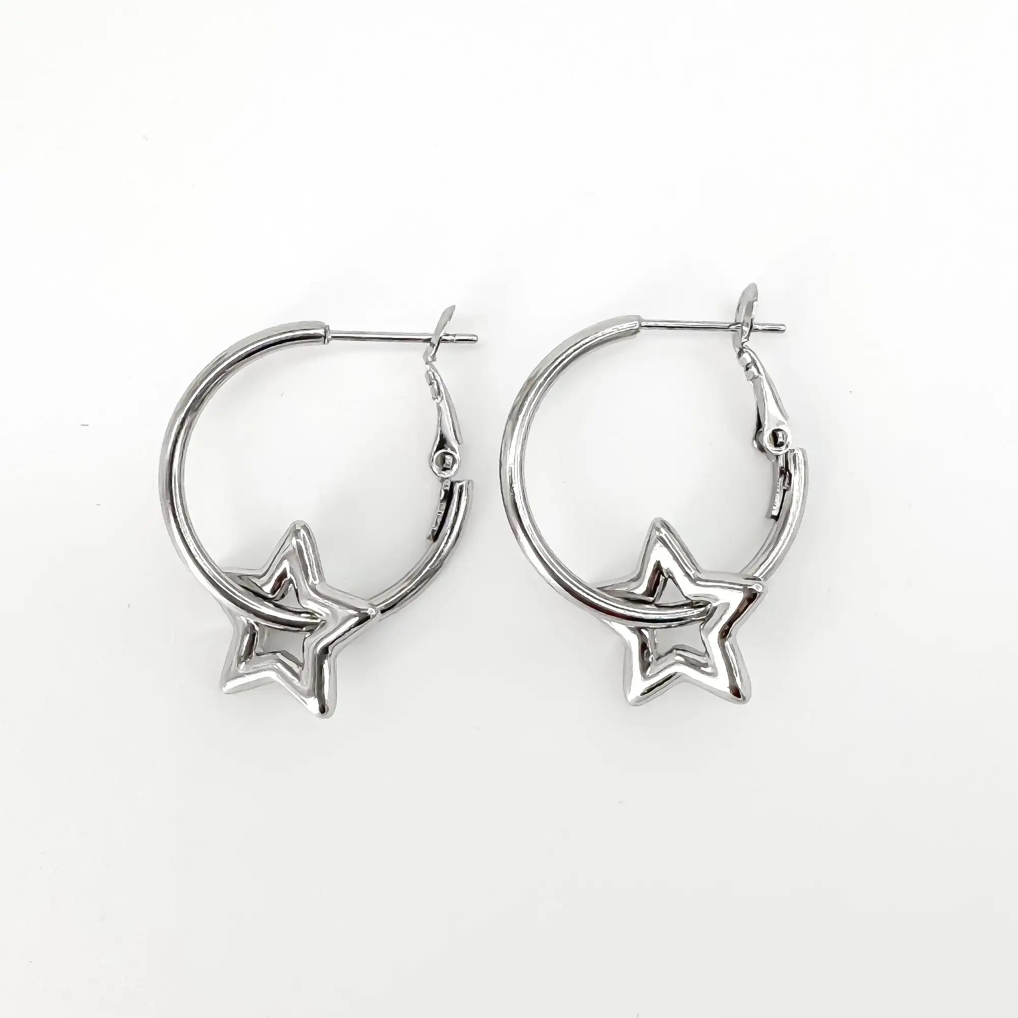 Estrellas brillantes - Pendientes - Acero inoxidable