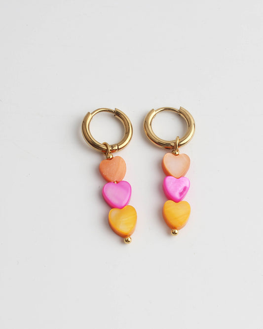 Heart To Heart - Pendientes - Acero inoxidable