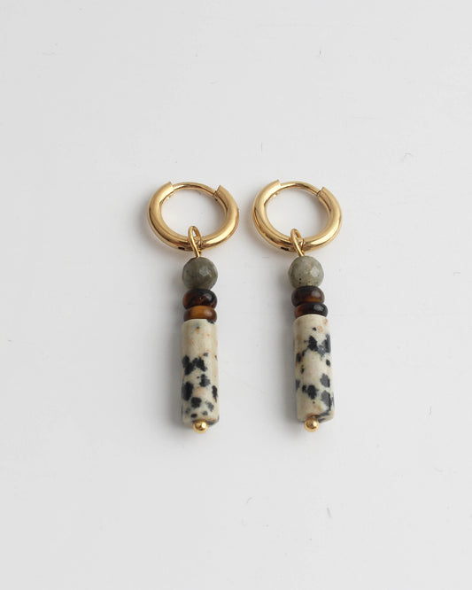 Frida - Pendientes - Piedra natural - Acero inoxidable