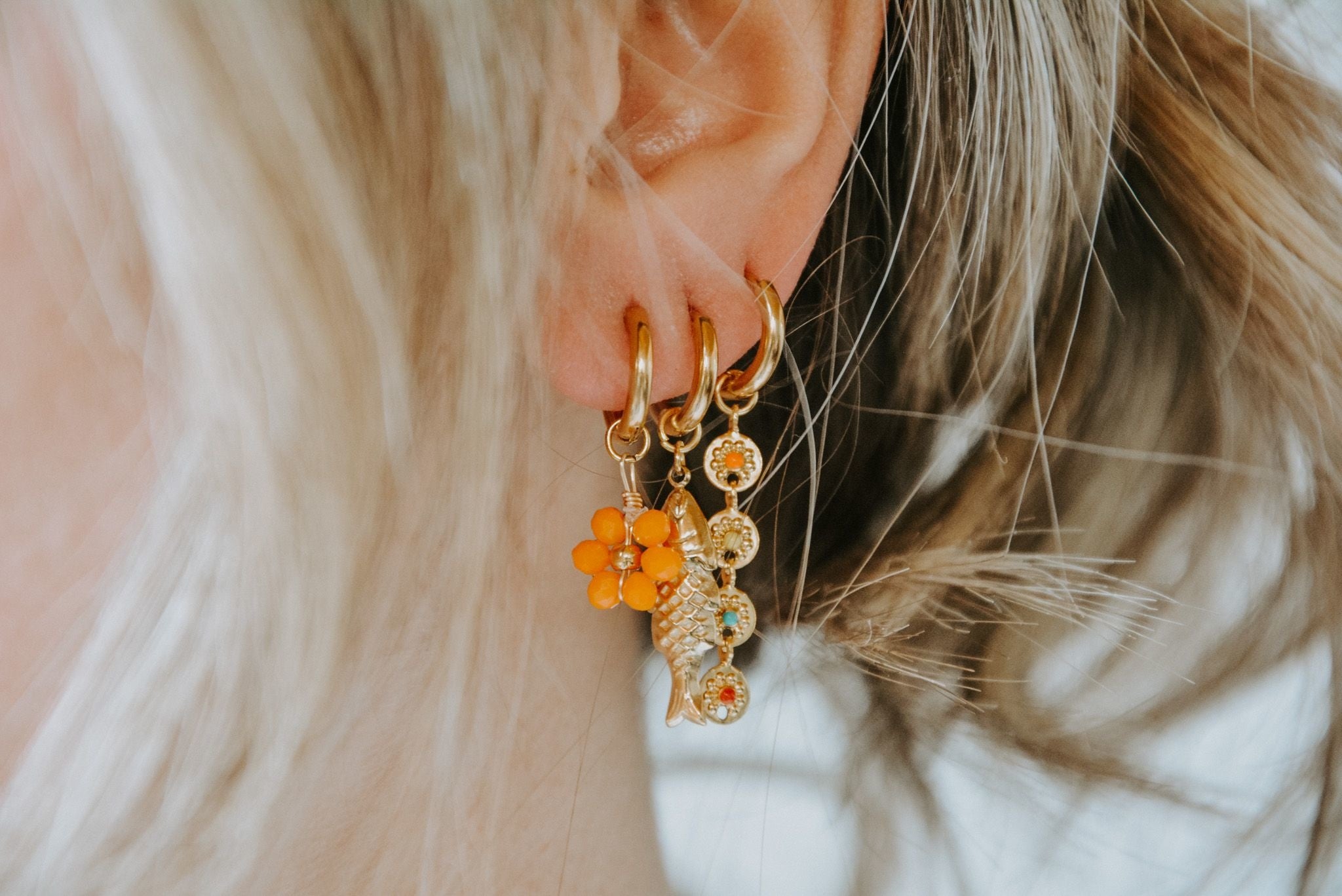 Tiny Flower - Pendientes - Acero inoxidable