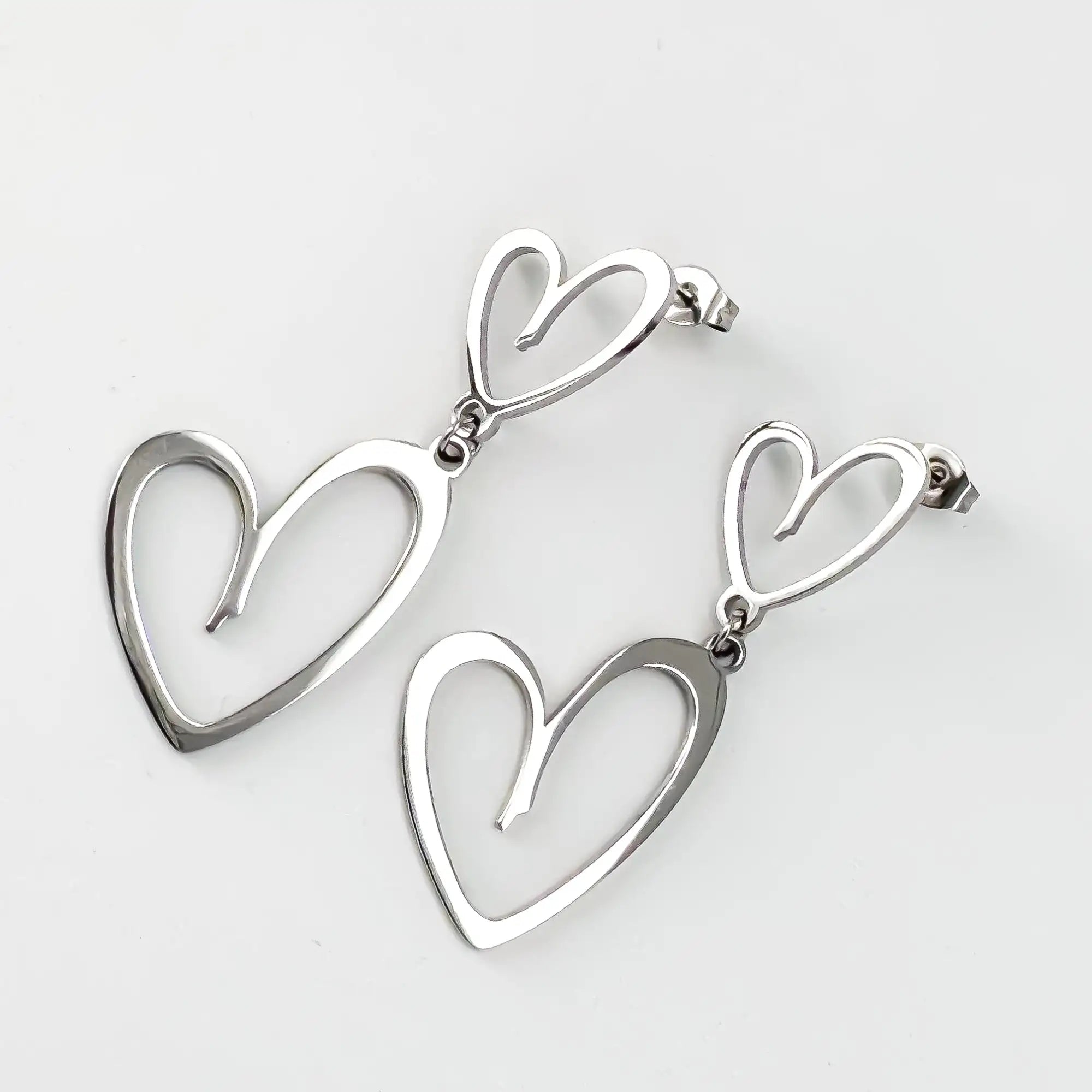 Double the love - Pendientes - Acero inoxidable