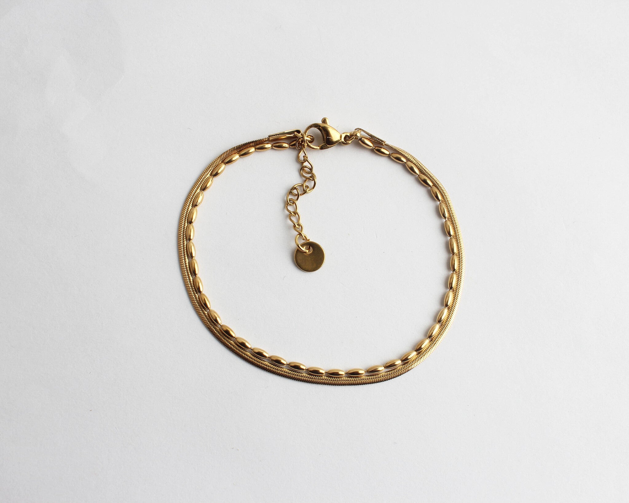 Minimalista - Pulsera - 2 capas - Acero inoxidable