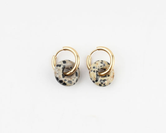 Femme - Pendientes - Piedra natural - Acero inoxidable