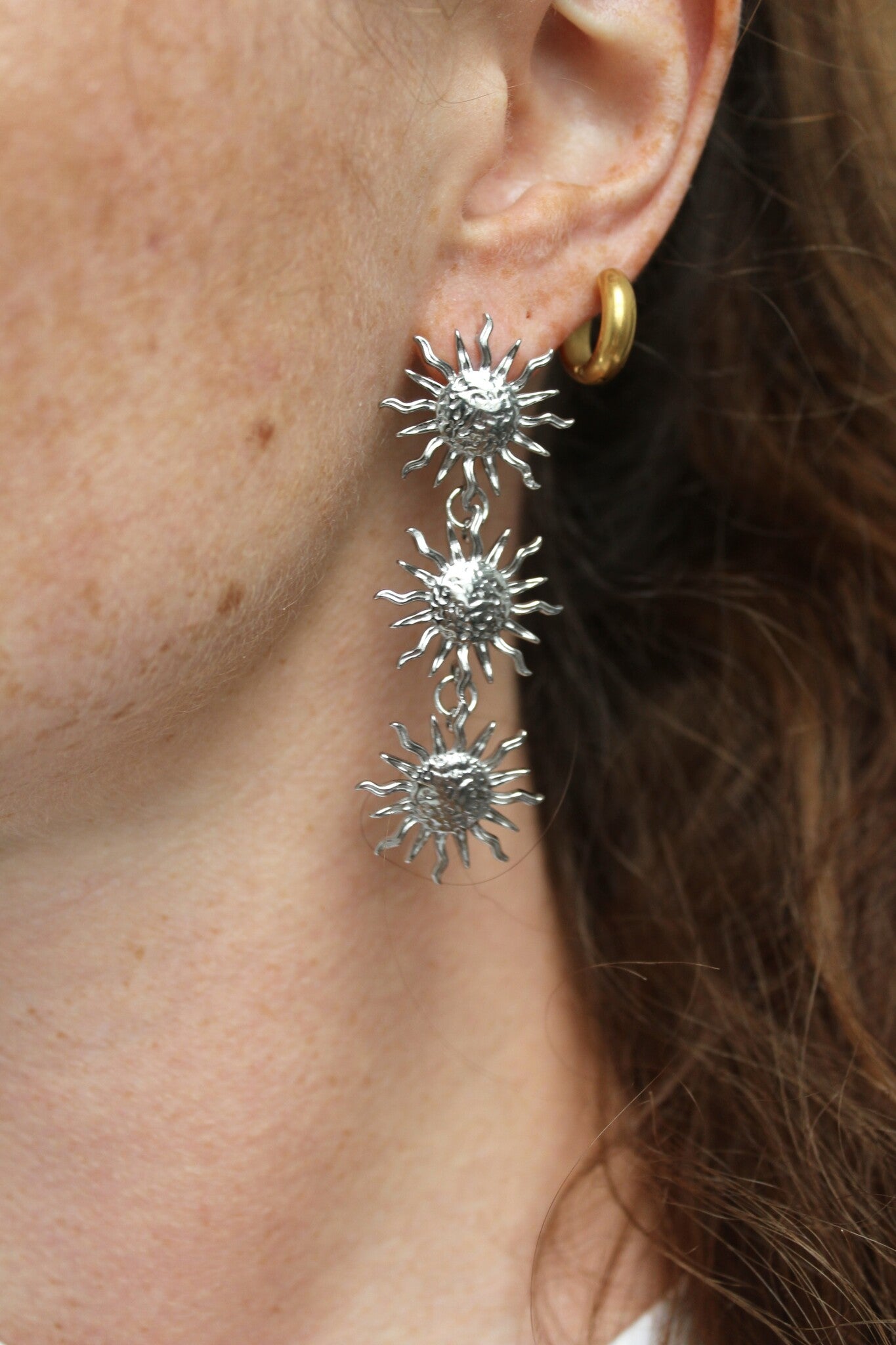 Sunflower Madness - Pendientes - Acero inoxidable