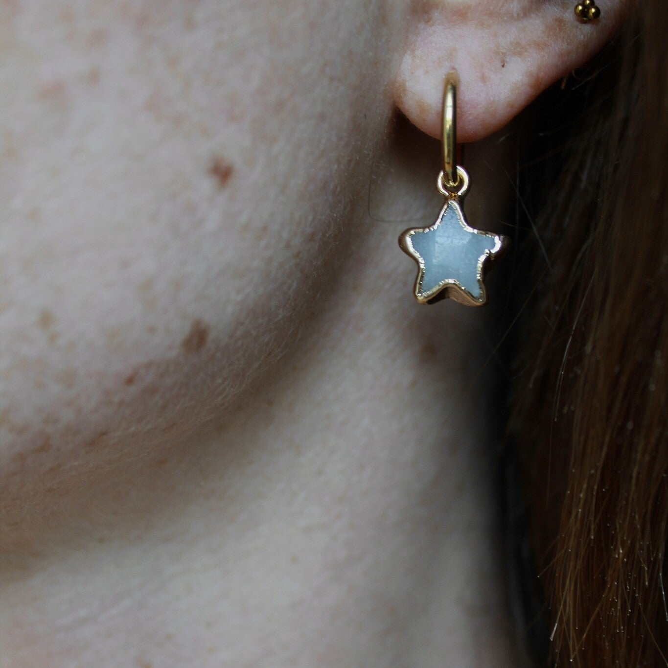 Starry - Pendientes - Piedra natural - Acero inoxidable