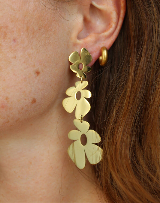 Flores, Flores, Flores - Pendientes - Acero inoxidable