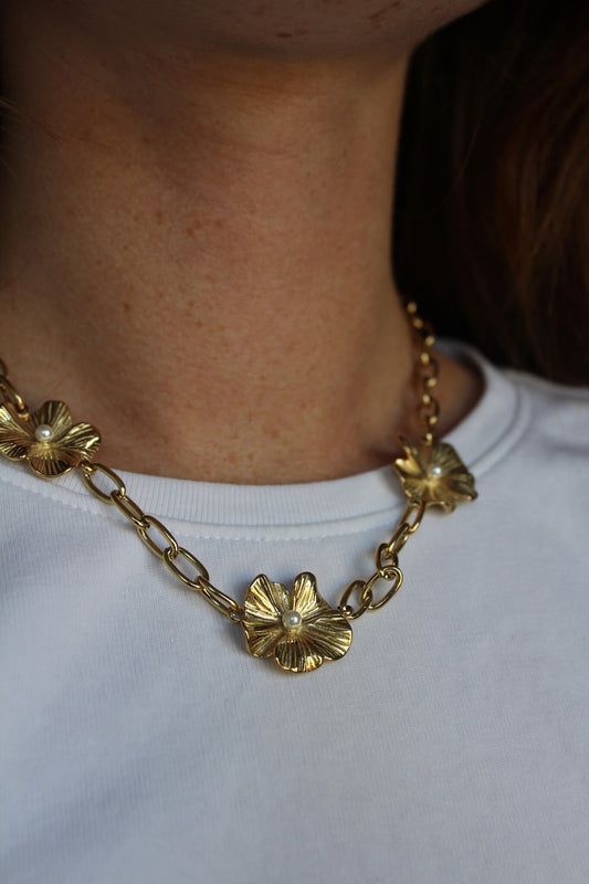 Tres Flores - Collar - Acero inoxidable